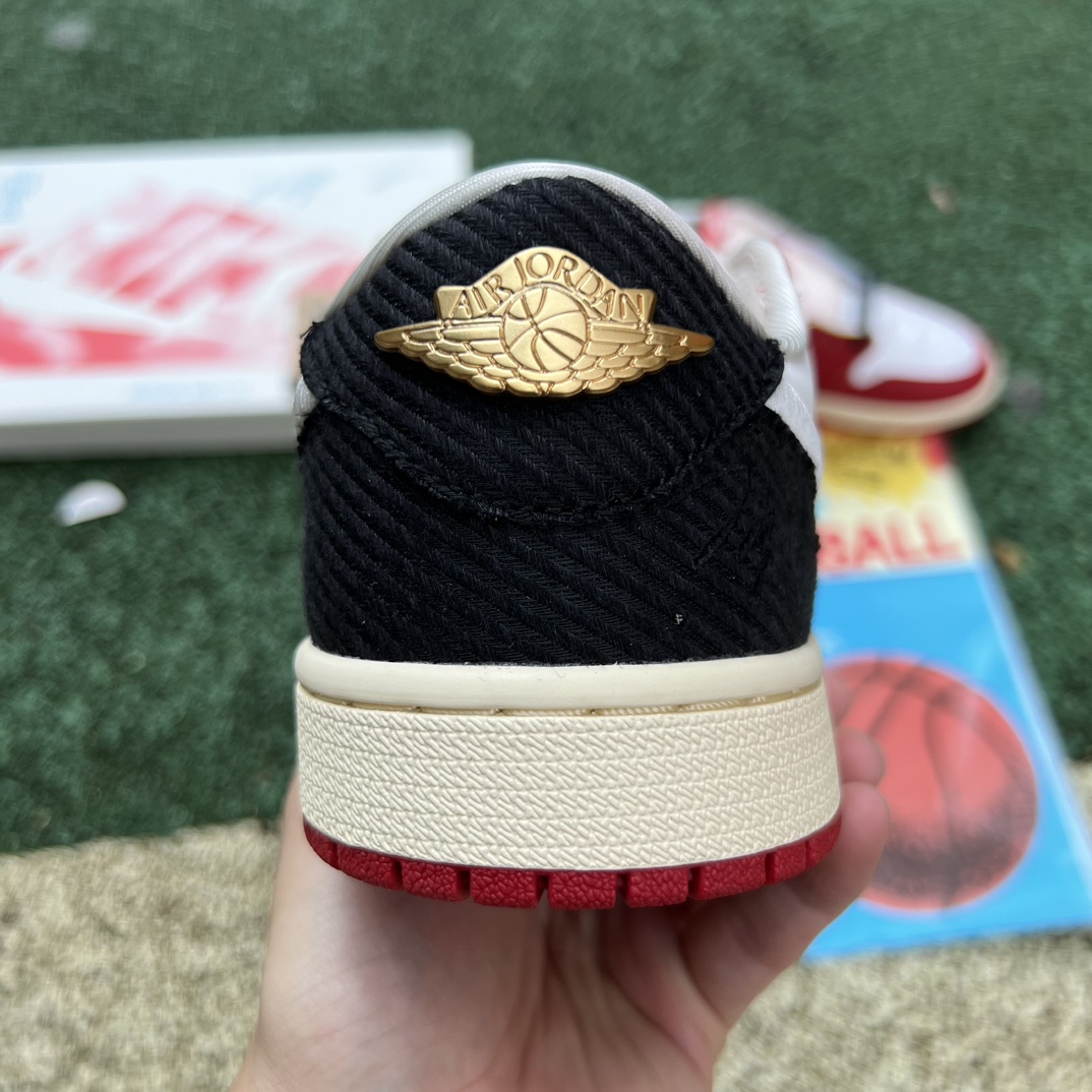 aj1黑红白丝绸2.0纯原版️尺码40-47.5AirJordan1xTrophyRoomAJ1白黑红低