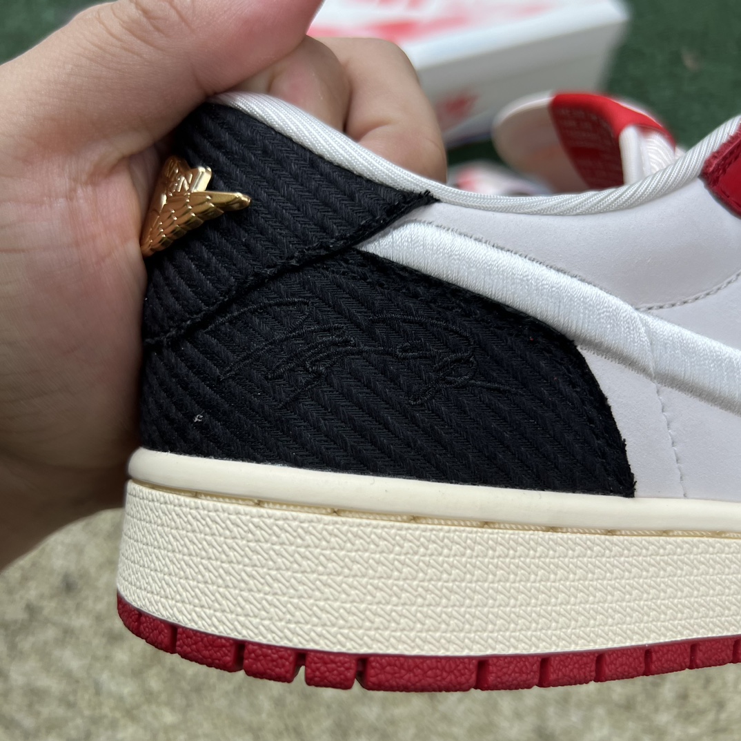 aj1黑红白丝绸2.0纯原版️尺码40-47.5AirJordan1xTrophyRoomAJ1白黑红低