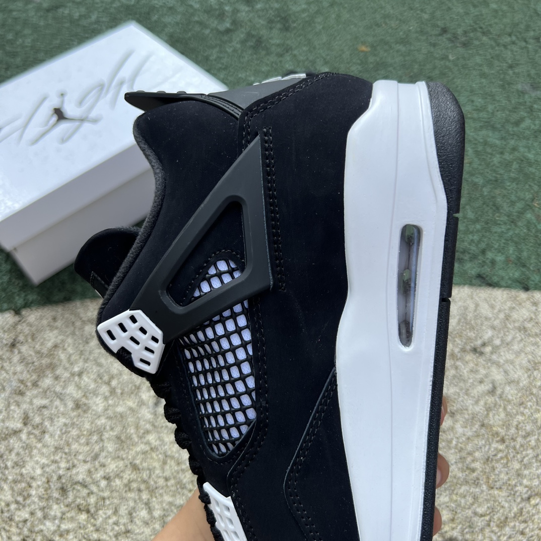 aj4黑白特供LJR版尺码40.5-48.5AirJordan4AJ4黑白奥利奥复古中帮篮球鞋FQ813