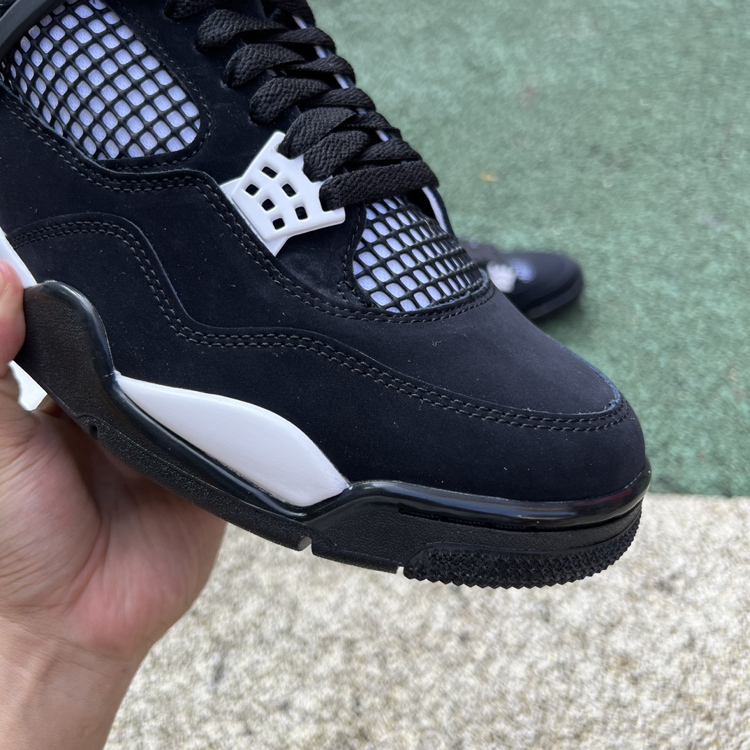 aj4黑白特供LJR版尺码40.5-48.5AirJordan4AJ4黑白奥利奥复古中帮篮球鞋FQ813