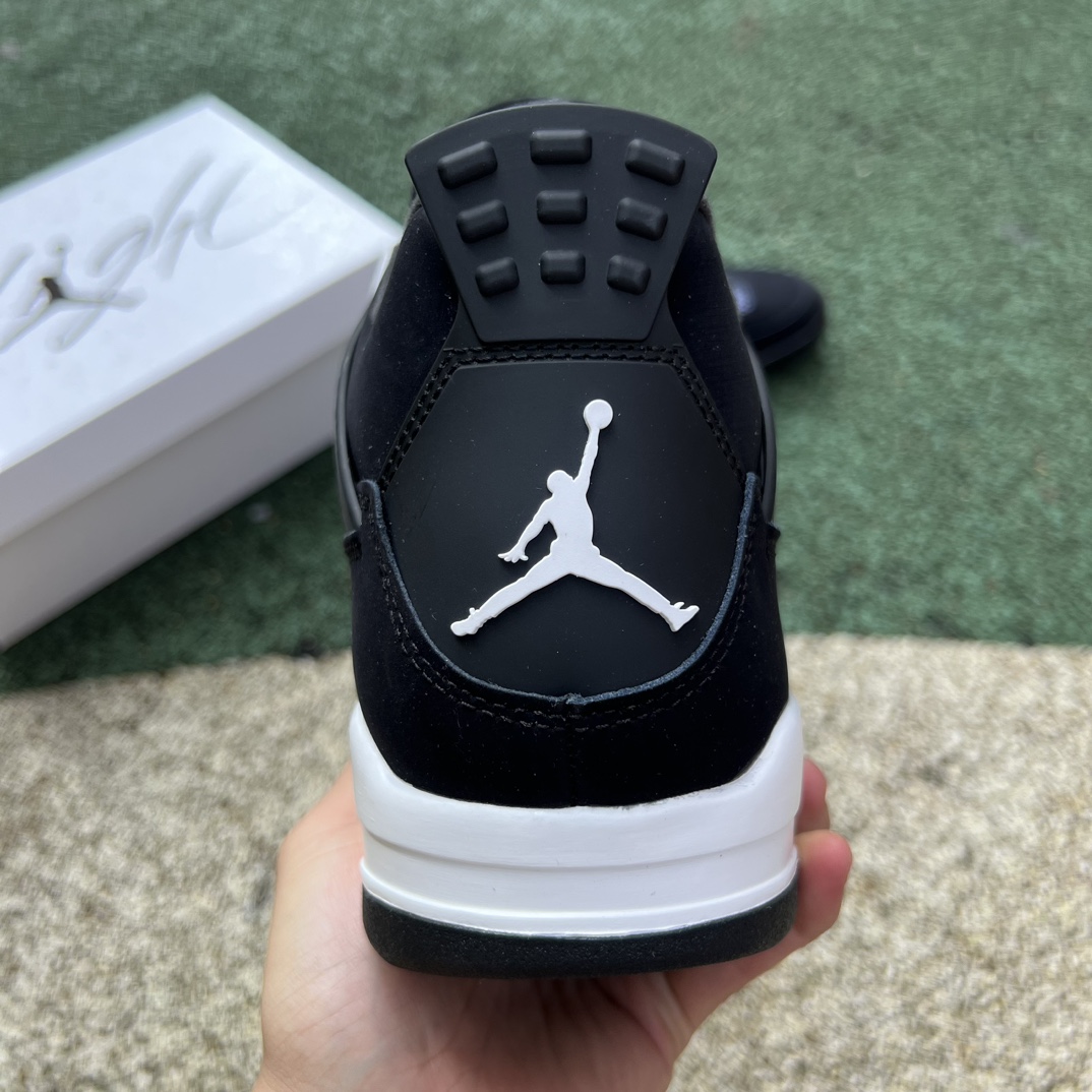 aj4黑白特供LJR版尺码40.5-48.5AirJordan4AJ4黑白奥利奥复古中帮篮球鞋FQ813