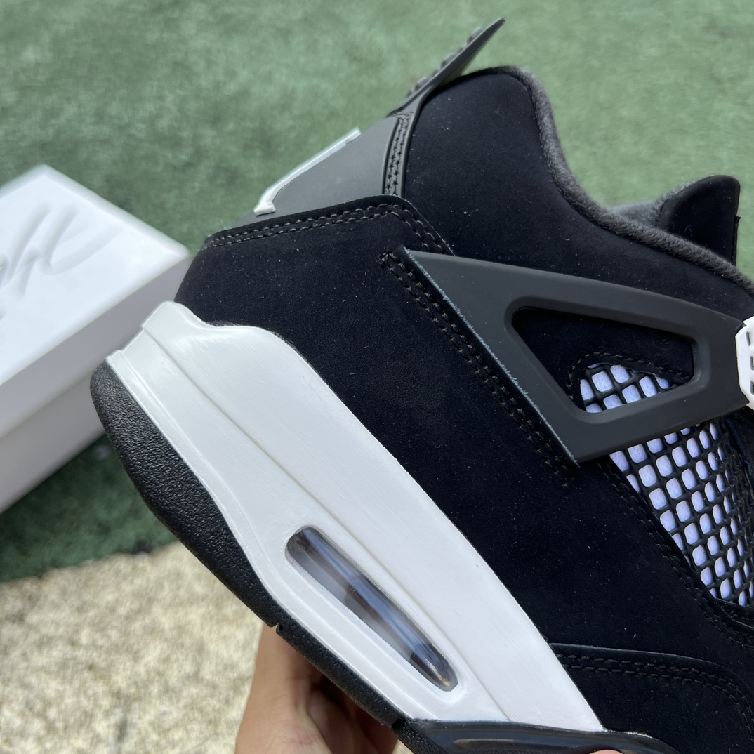 aj4黑白特供LJR版尺码40.5-48.5AirJordan4AJ4黑白奥利奥复古中帮篮球鞋FQ813