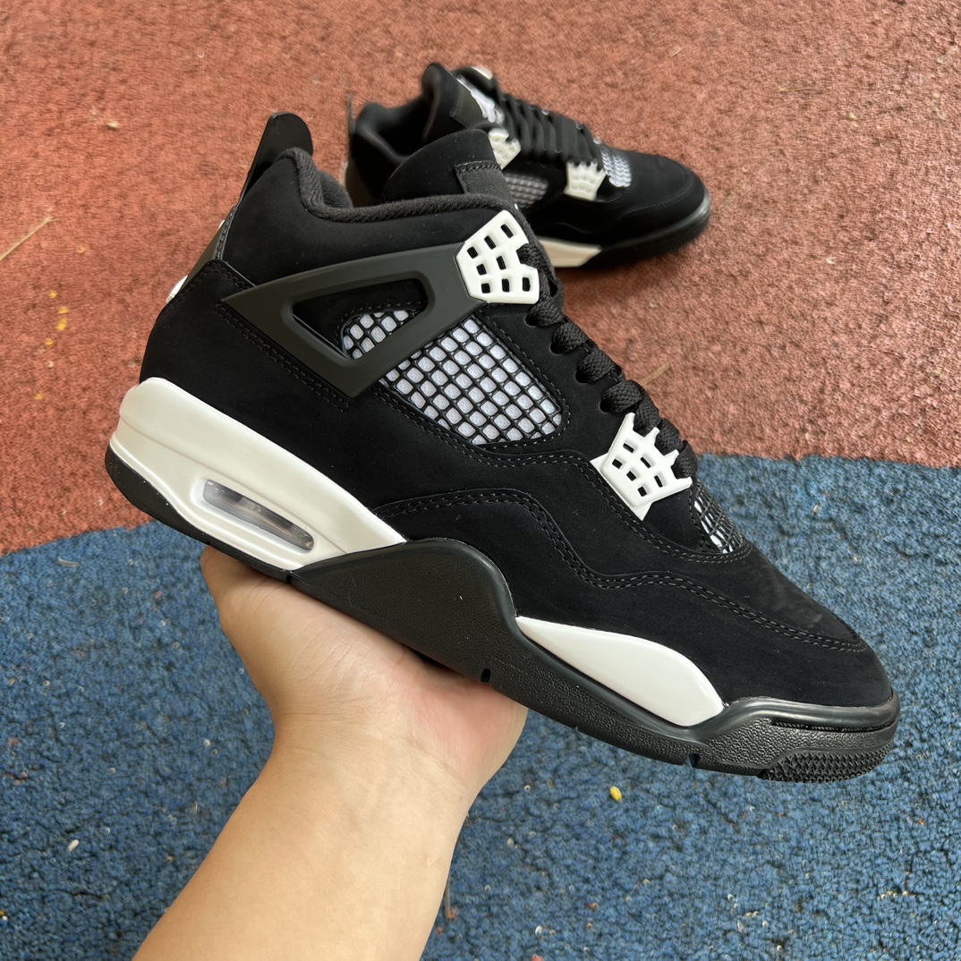 aj4黑白og纯原版️尺码36-47.5AirJordan4AJ4黑白奥利奥复古中帮篮球鞋FQ8138-