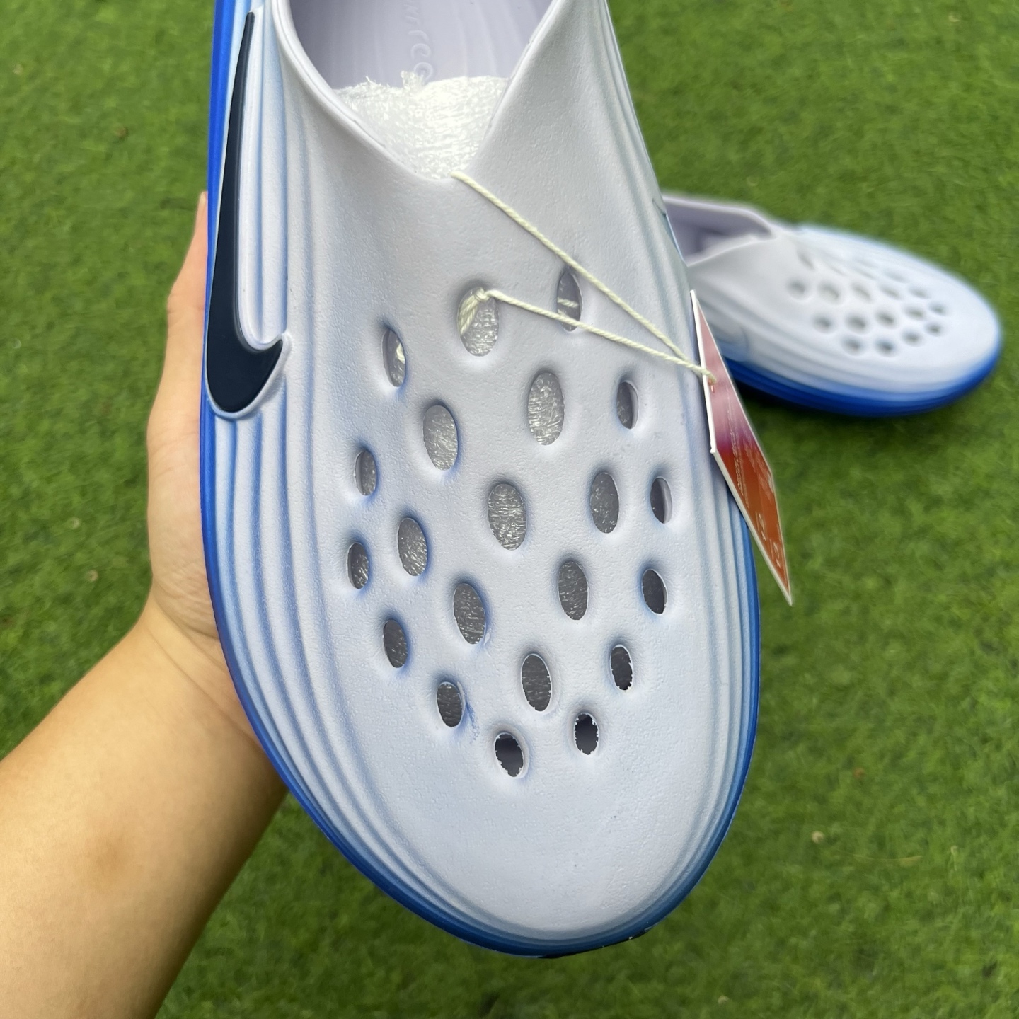 p130 LW版本Nike洞洞鞋灰蓝 Nike ReactX Rejuven8 Green Strike 洞洞鞋 IB6366-400