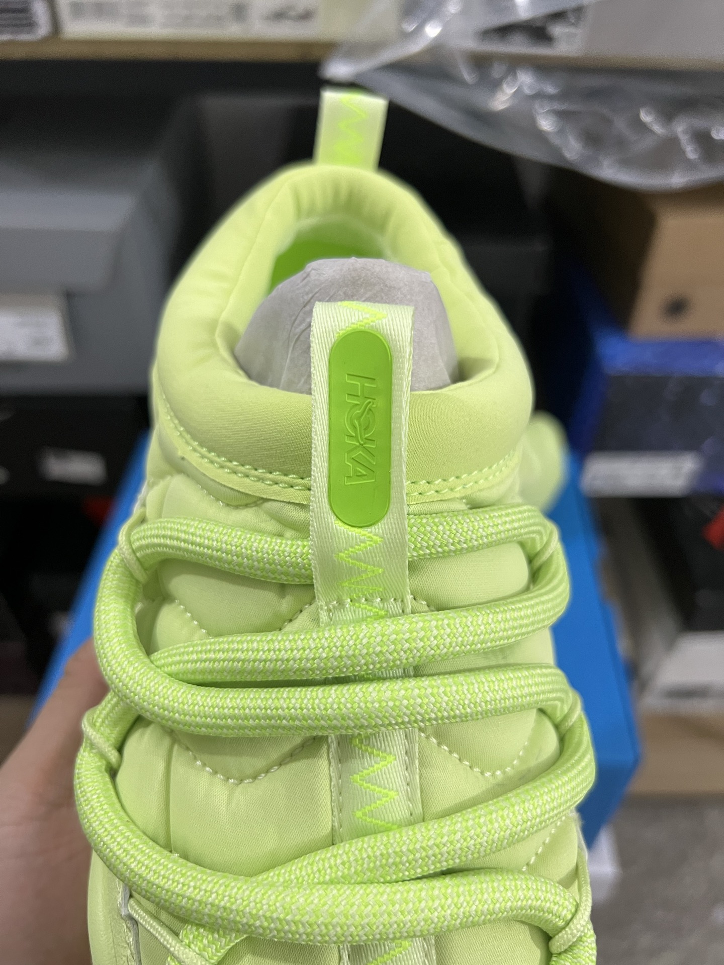 HOKA ONE ONE Ora Primo 浅绿色 荧光绿 加绒 保暖 货号：-HHN尺码：37-47