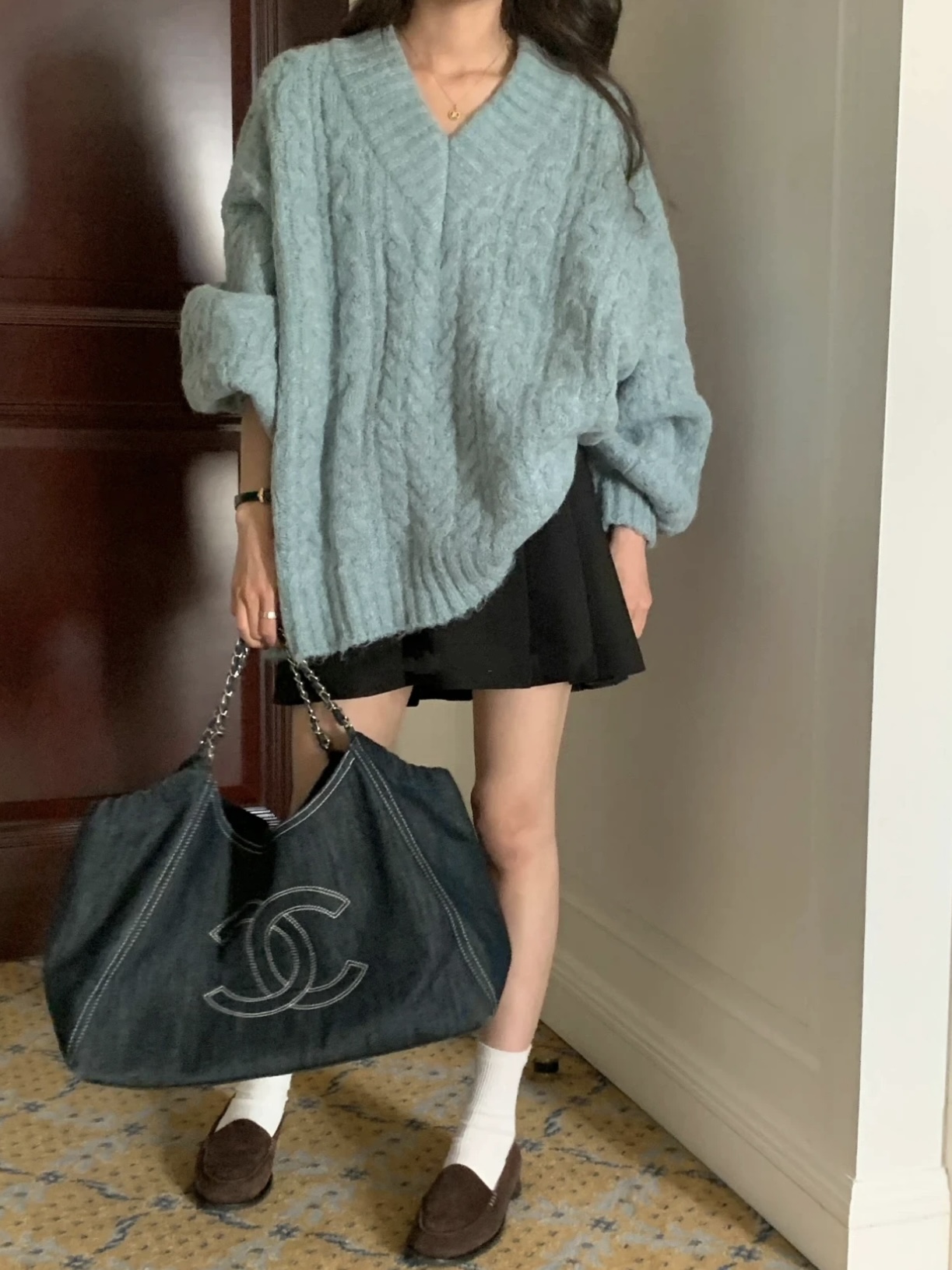 瓦莱斯特拉 Valextra 高定典藏经典高奢皮具手袋托特包斜挎包女包 #0E10C737 7