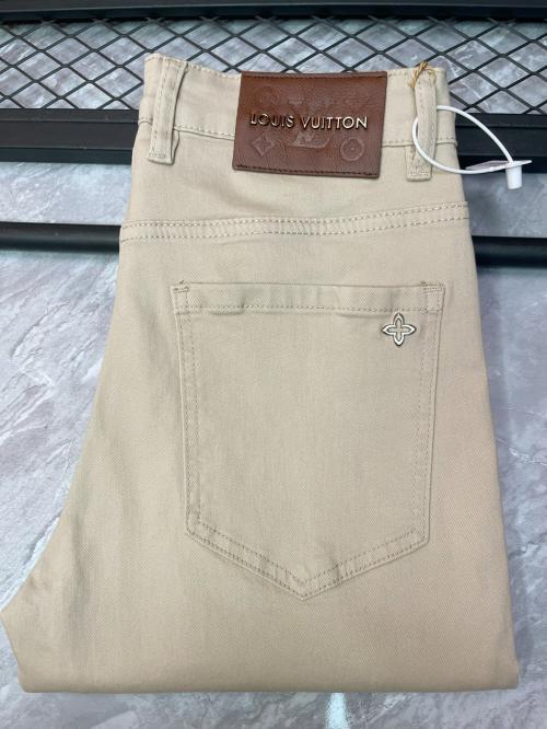 Louis Vuitton Men's Slim Fit Beige Jeans - Comfortable & Stylish