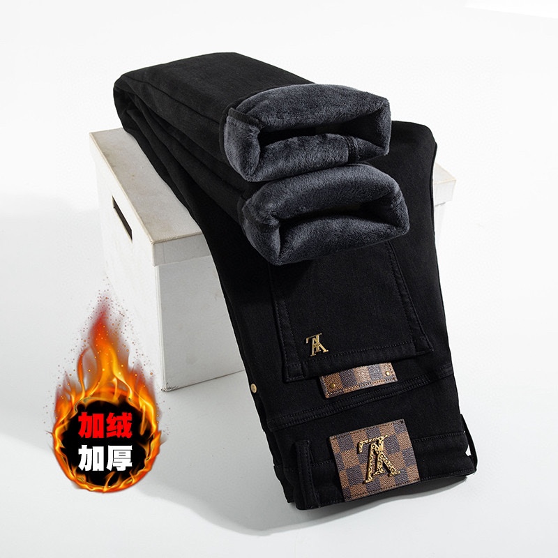 Louis Vuitton Pantalones Vaqueros Slim Fit con Forro Polar para Hombre