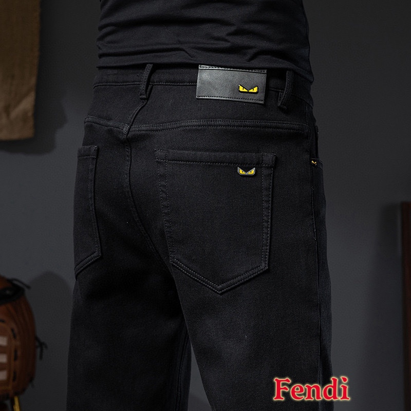 Fendi 24SS Winter Fleece-Lined Denim Pants Slim Fit Jeans 10 i1732463335 5273 8