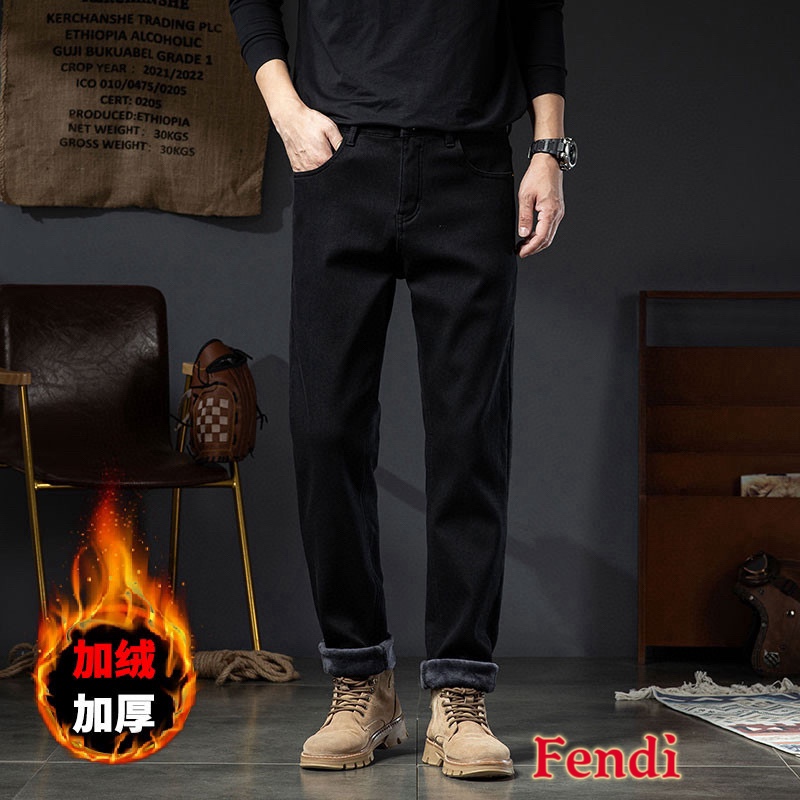 Fendi 24SS Winter Fleece-Lined Denim Pants Slim Fit Jeans 7 i1732463335 7375 3