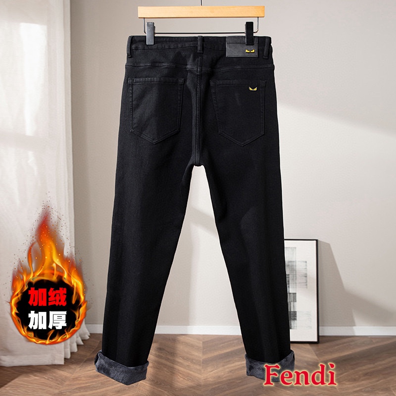 Fendi 24SS Winter Fleece-Lined Denim Pants Slim Fit Jeans 5 i1732463335 7548 4