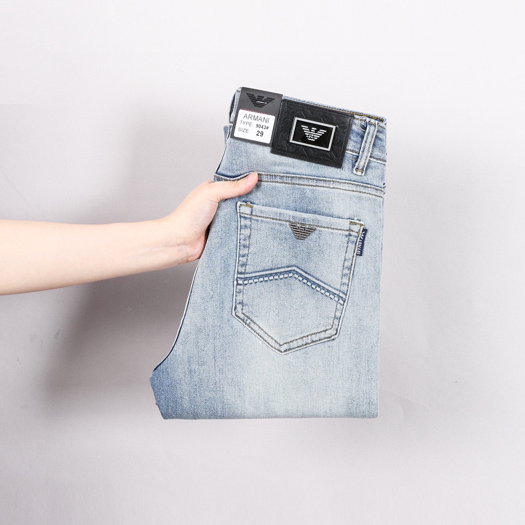 Stylish Armani Men's Slim Fit Jeans - Washed Denim, Sizes 29-38 Available 2 i1732810942 3648 2