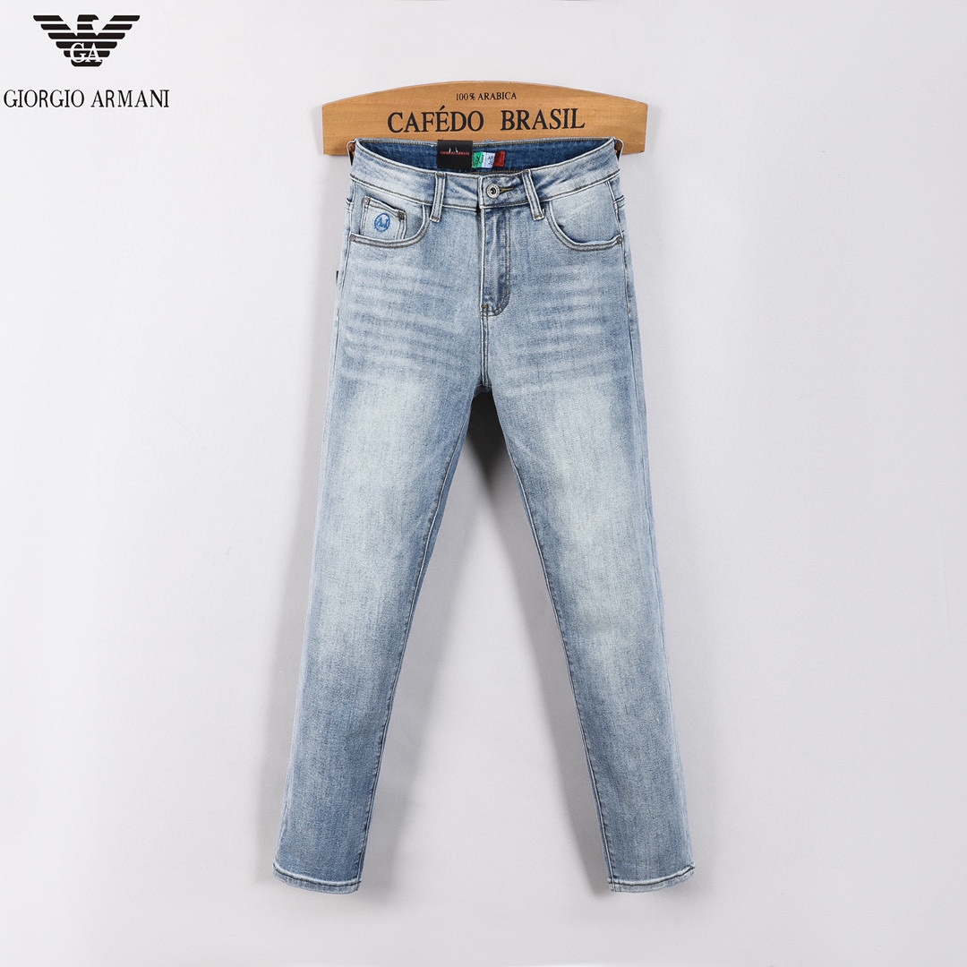 Stylish Armani Men's Slim Fit Jeans - Washed Denim, Sizes 29-38 Available 3 i1732810942 9230 3