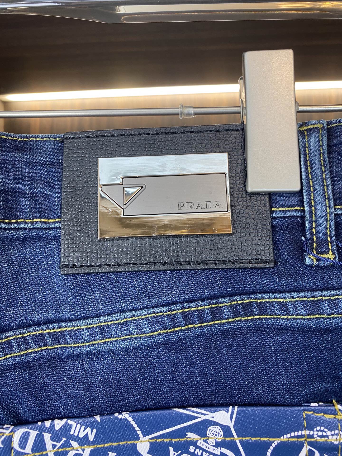 Prada Men's Slim Fit Stretch Denim Jeans | Korean Style, All-Season Comfort 6 i1738756670249 5685 0 7