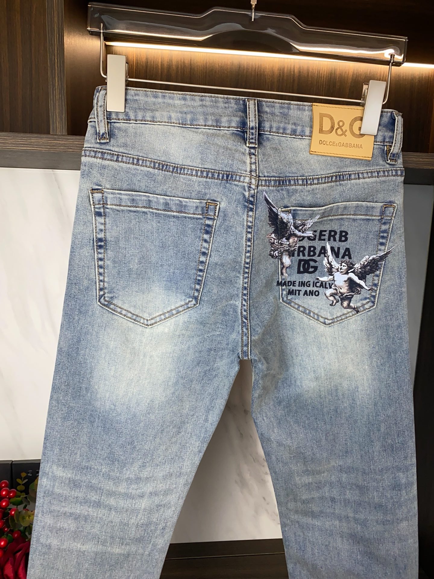 Dolce & Gabbana Men's Slim-Fit Angel Graphic Jeans - Italian Design 4 i1739945039395 2356 0 3