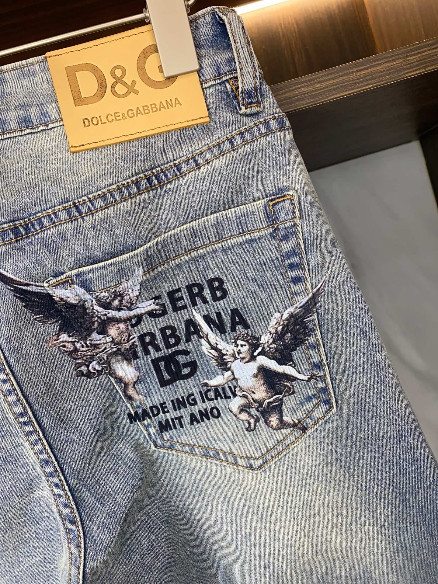 Dolce & Gabbana Men's Slim-Fit Angel Graphic Jeans - Italian Design 8 i1739945039447 8230 0 6