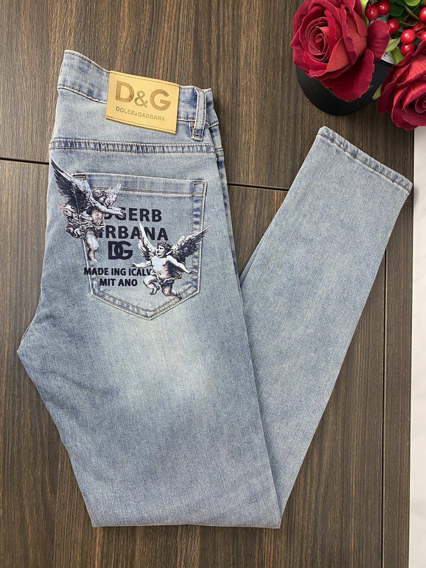 Dolce & Gabbana Men's Slim-Fit Angel Graphic Jeans - Italian Design 9 i1739945039699 9637 0 7