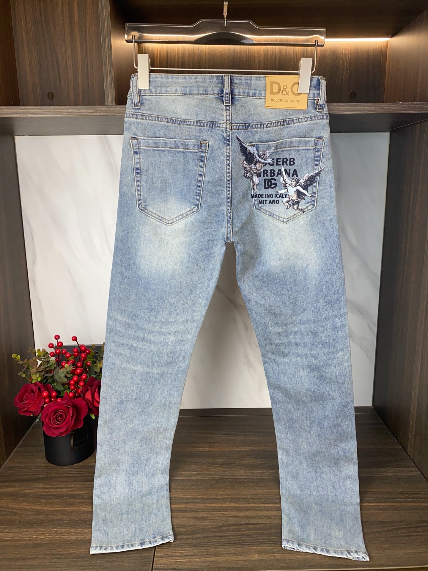 Dolce & Gabbana Men's Slim-Fit Angel Graphic Jeans - Italian Design 3 i1739945040968 7979 0 2