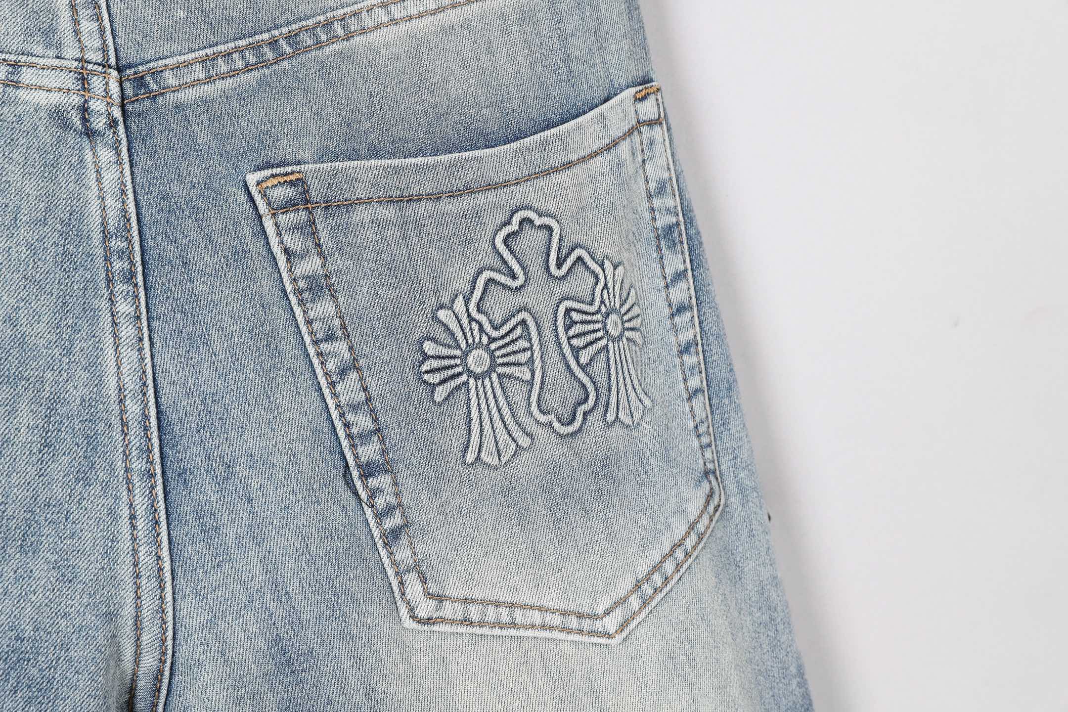 Chrome Hearts Men's Fashionable Denim Jeans - Slim Fit, Sizes 28-38 9 i1746029482269 397 0 7