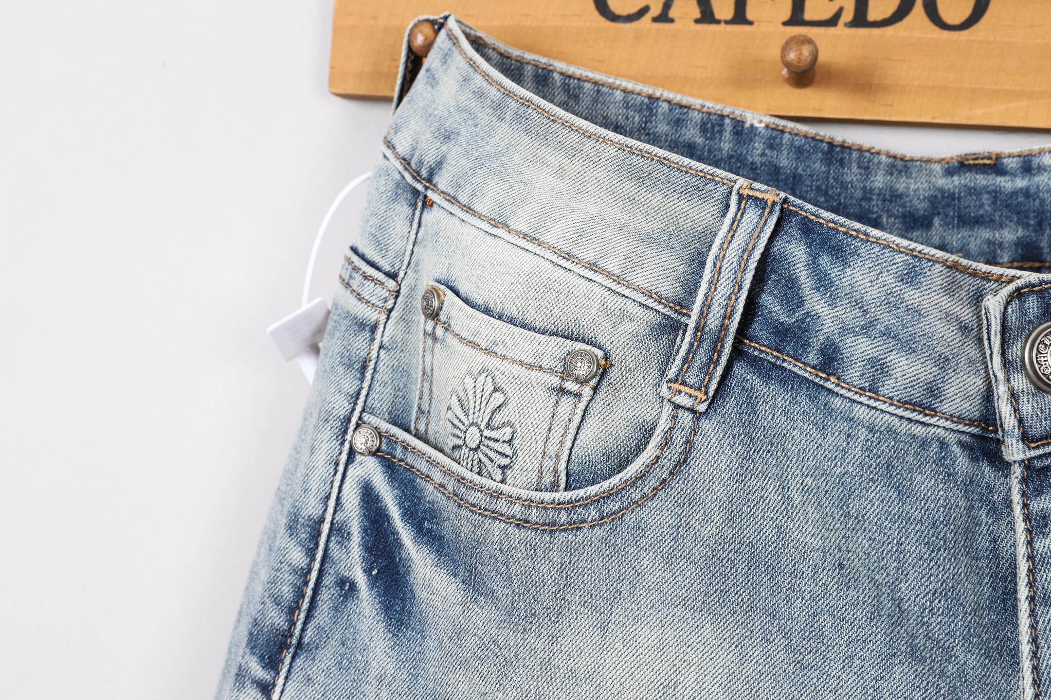 Chrome Hearts Men's Fashionable Denim Jeans - Slim Fit, Sizes 28-38 6 i1746029484174 5929 0 4