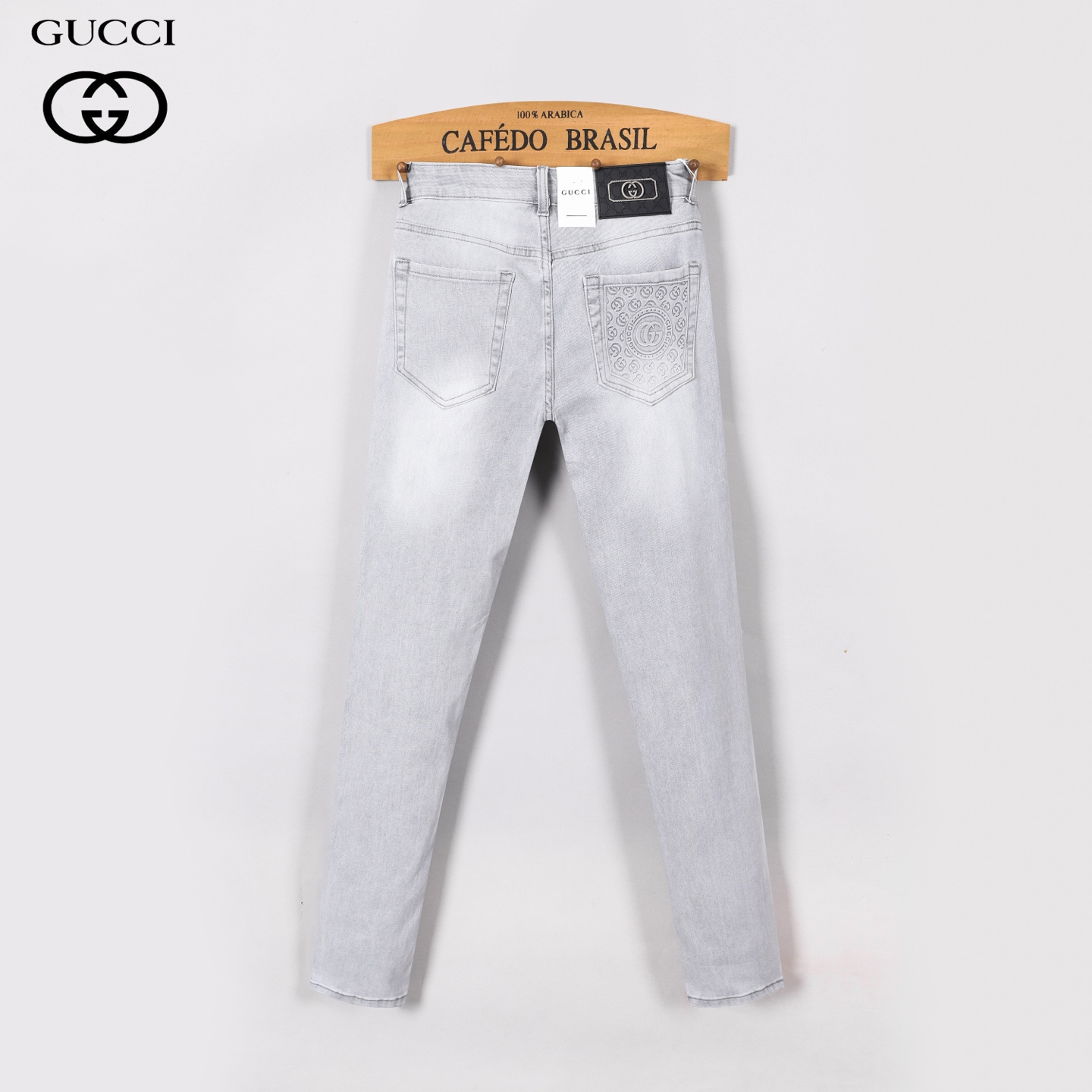 Gucci Men's Slim-Fit Light Gray Wash Jeans, Fashionable and Comfortable 4 i1746029659656 2687 0 2