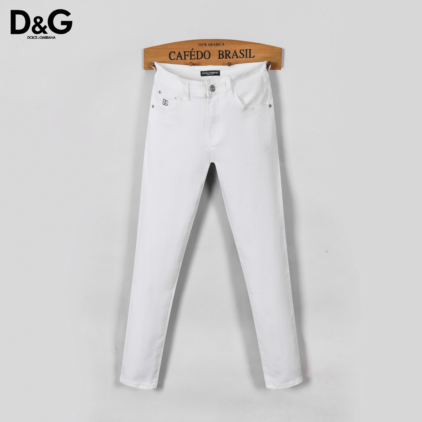 Dolce & Gabbana White Denim Jeans, Slim Fit, Embroidered Logo, Sizes 29-38 4 i1746029920296 2808 0 7