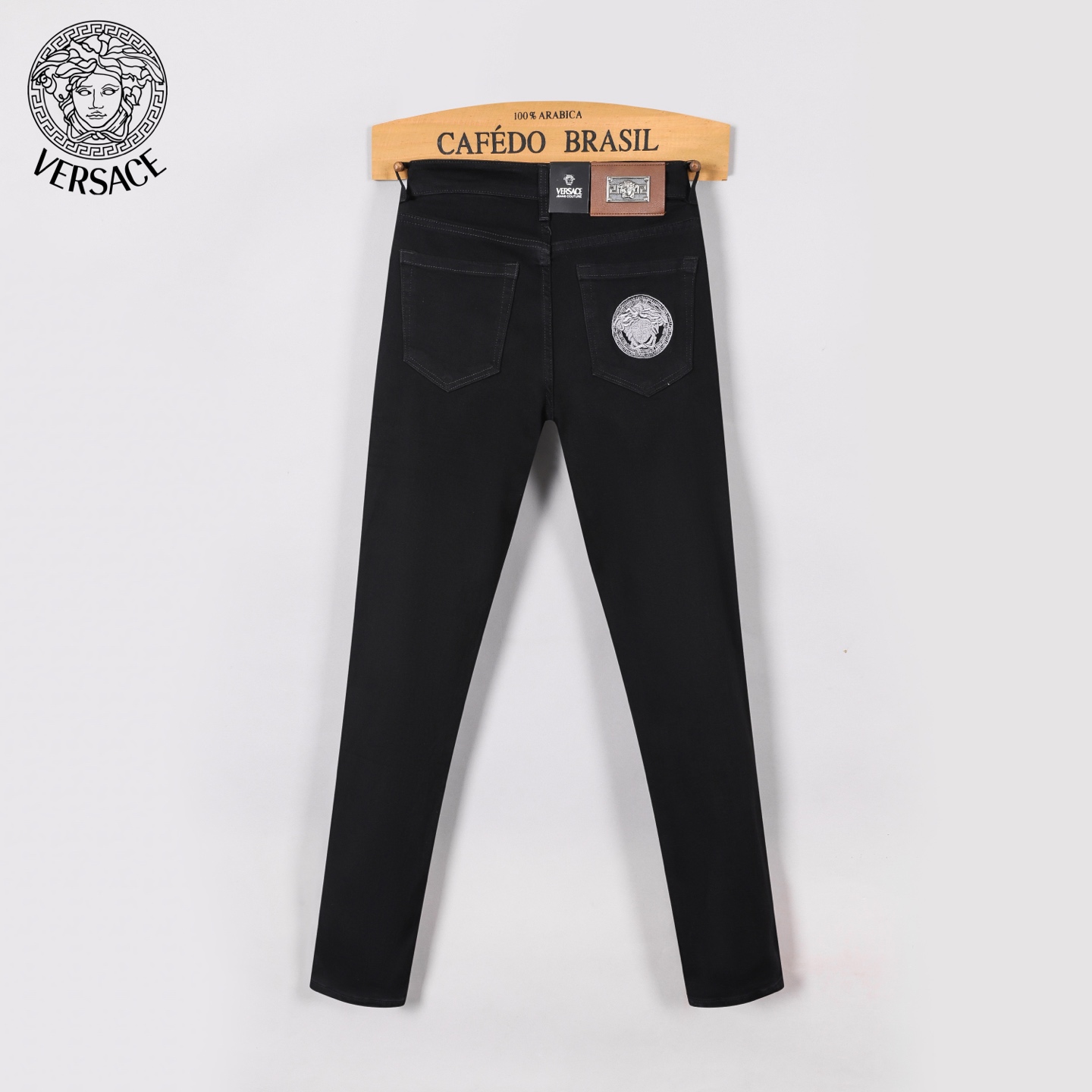 Versace Men's Black Slim Fit Jeans with Medusa Emblem - Elegant & Comfortable 3 i1746029983934 1075 0 1