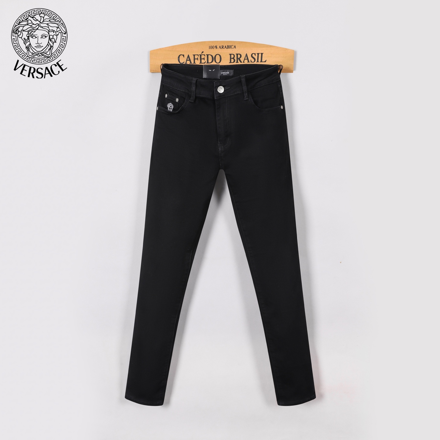 Versace Men's Black Slim Fit Jeans with Medusa Emblem - Elegant & Comfortable 4 i1746029983953 1837 0 2