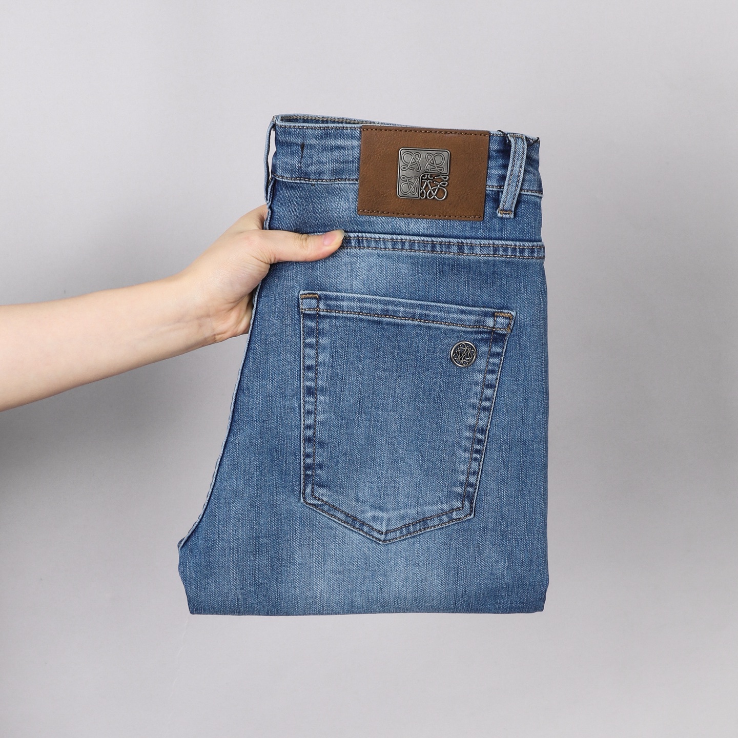 ロイウェイ メンズ牛仔パンツ 修身デザイン