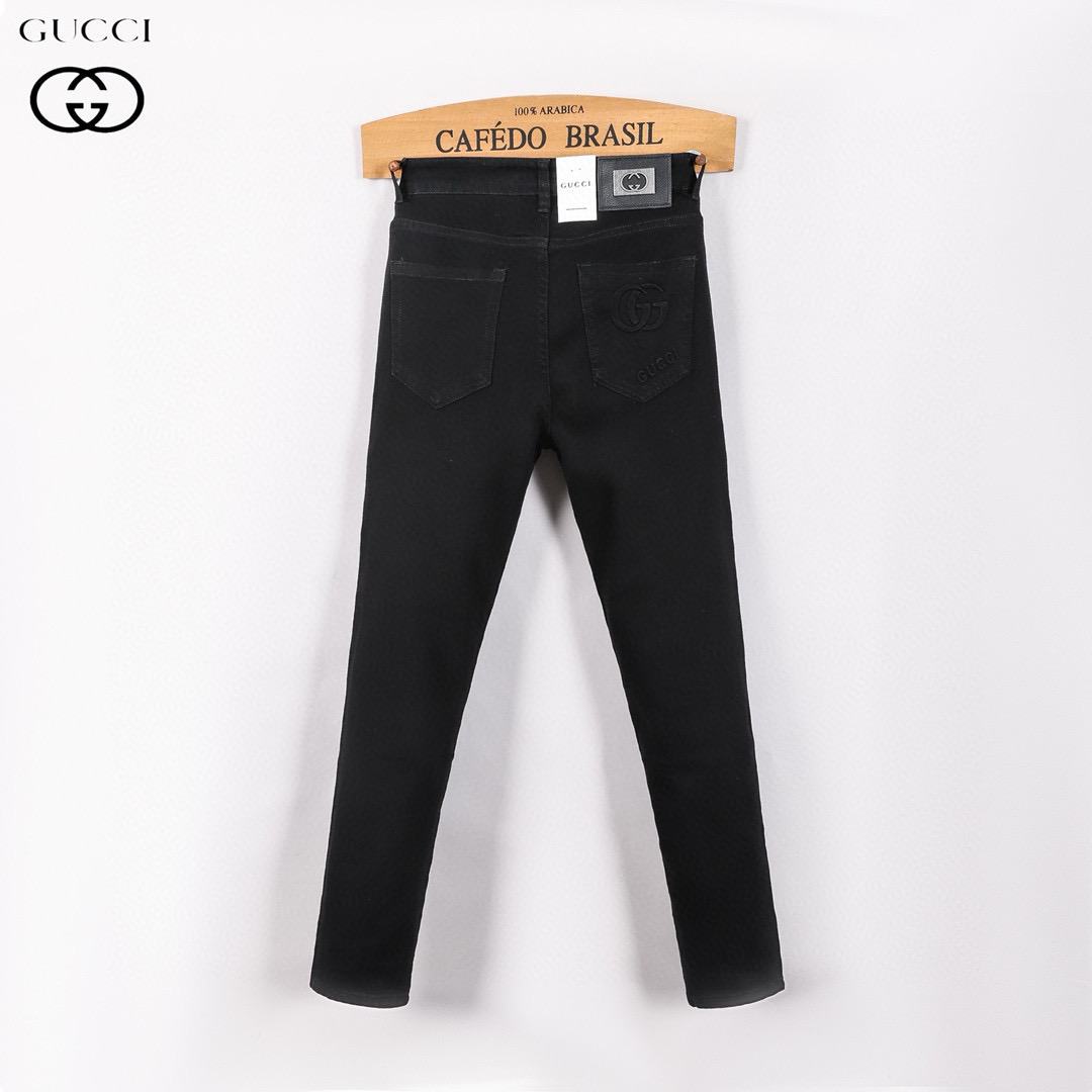 GUCCI 男性用デザイン牛仔裤 - 修身・快適なスタイル