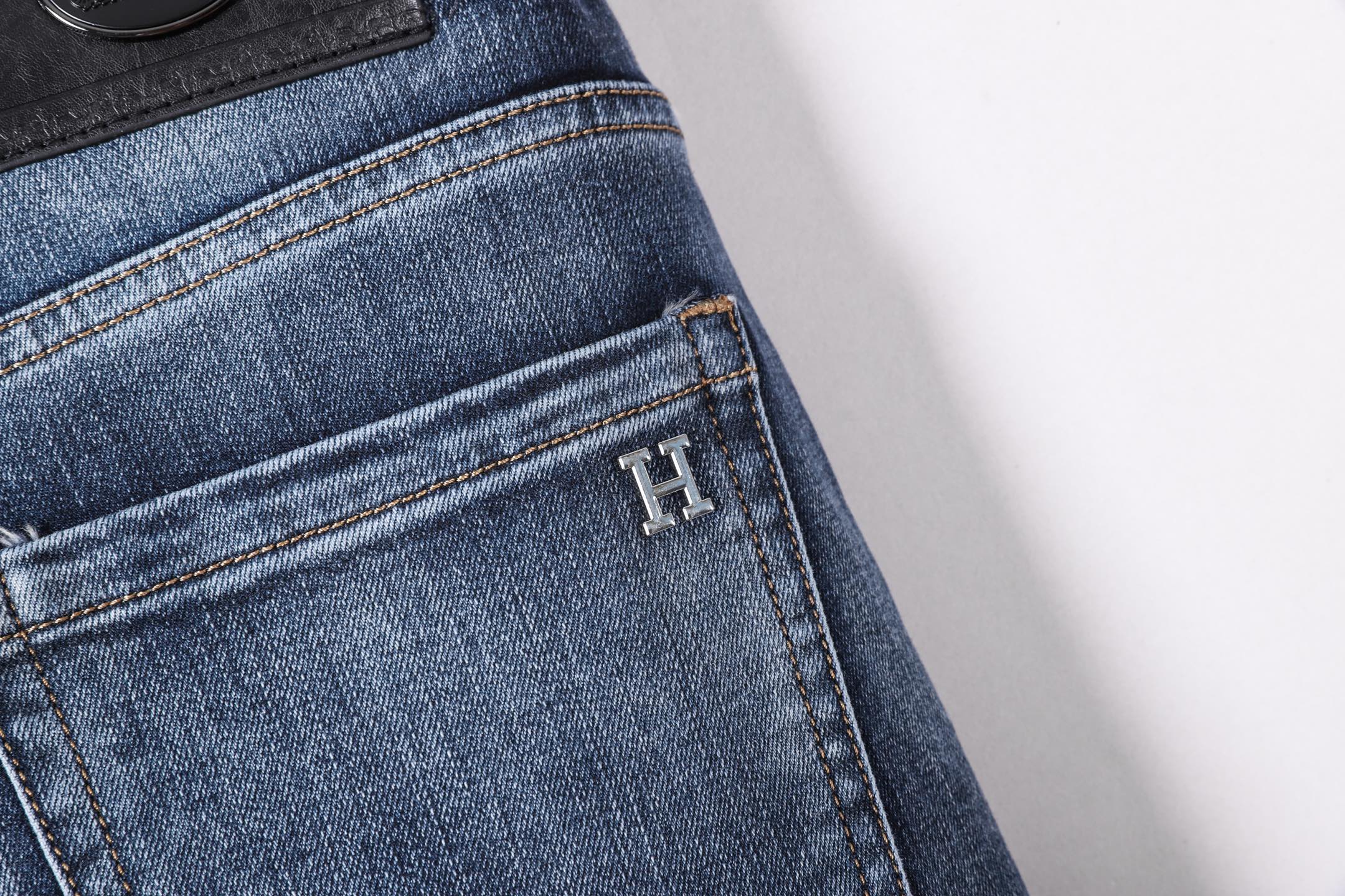 愛馬仕 小直筒牛仔パンツ 重工水洗素材で快適な着心地