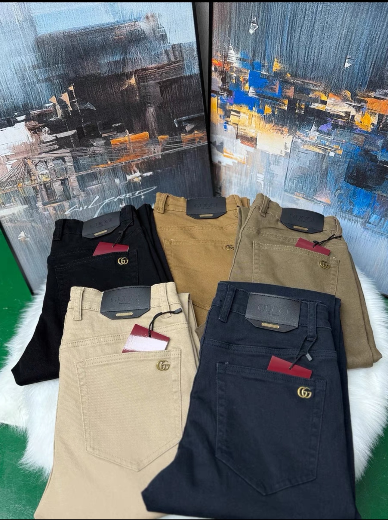 Gucci秋冬新作男装牛仔裤 - 小直脚修身デザイン