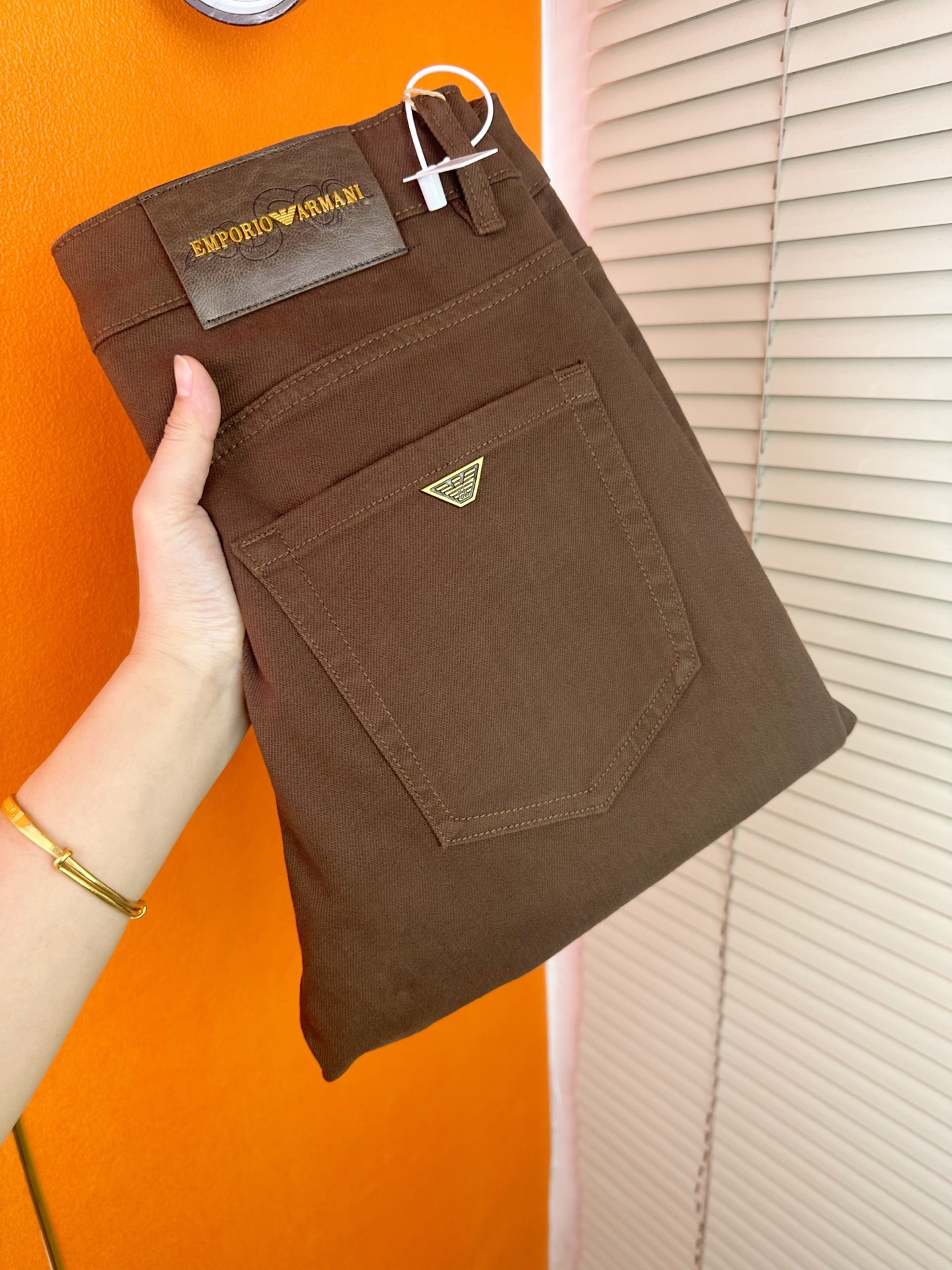 阿玛尼 メンズファッション デニムパンツ クラシックスタイル 弾力性小ストレート