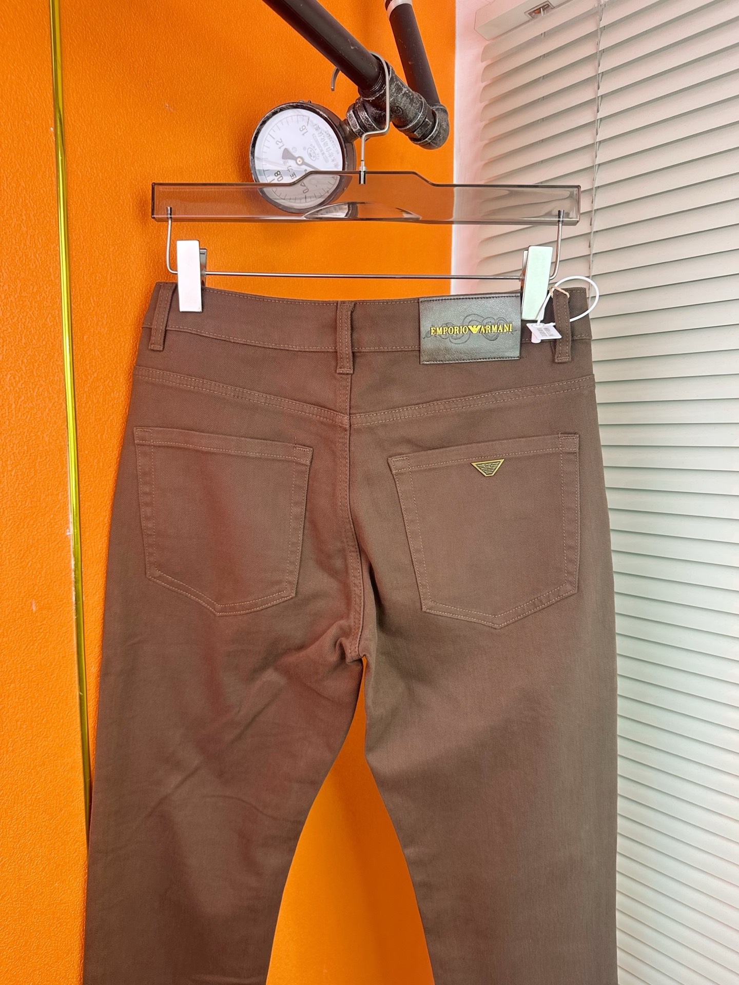 阿玛尼 メンズファッション デニムパンツ クラシックスタイル 弾力性小ストレート