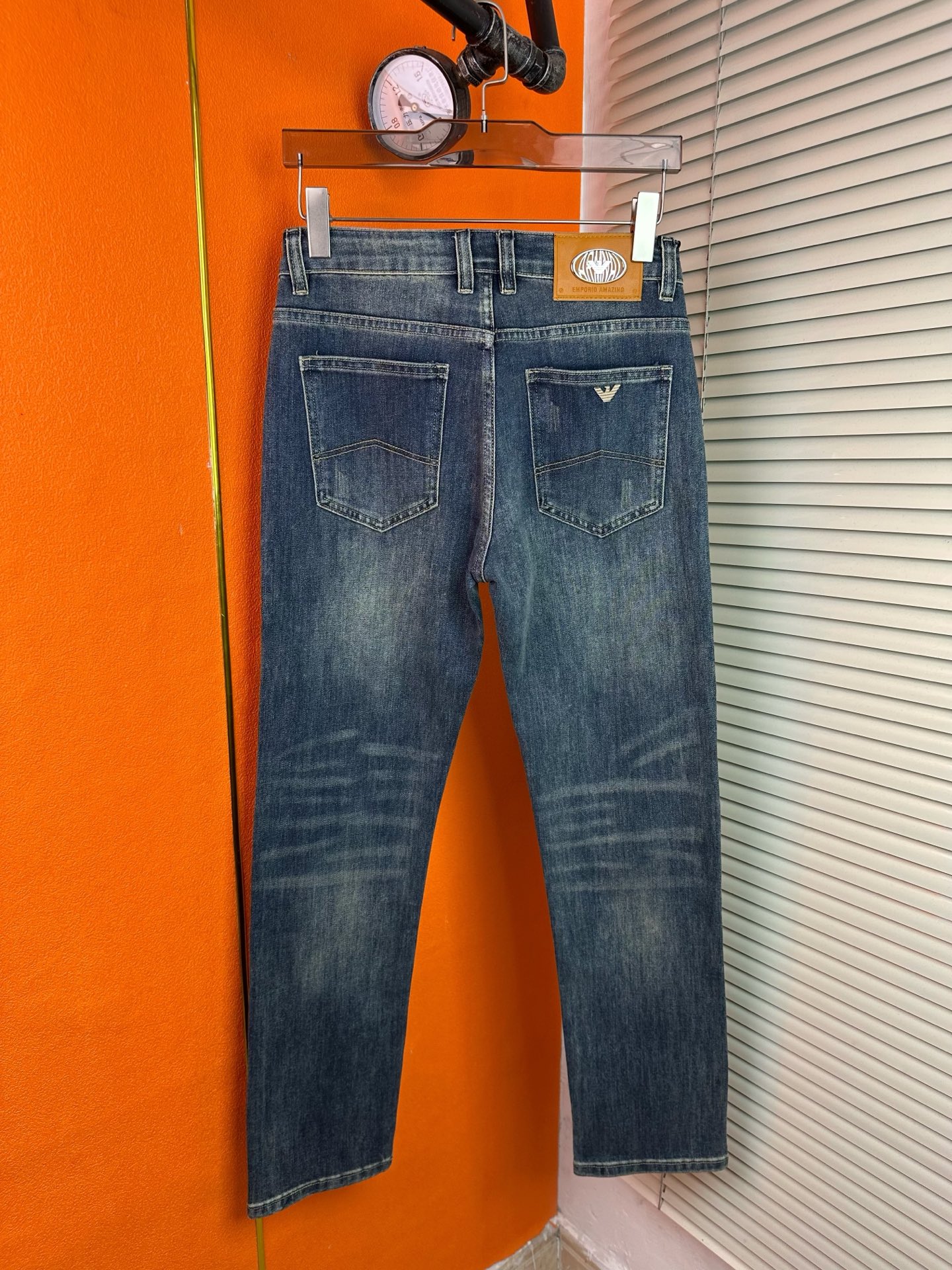 アーマーニ メンズ ファッション デニムパンツ ビジネスカジュアル ストレート