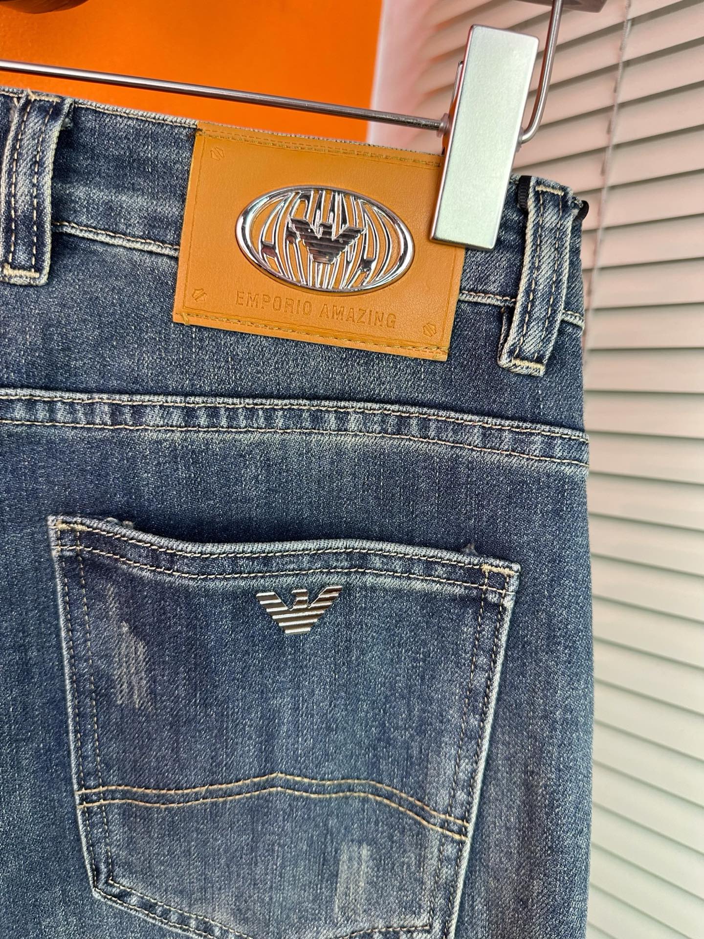 アーマーニ メンズ ファッション デニムパンツ ビジネスカジュアル ストレート