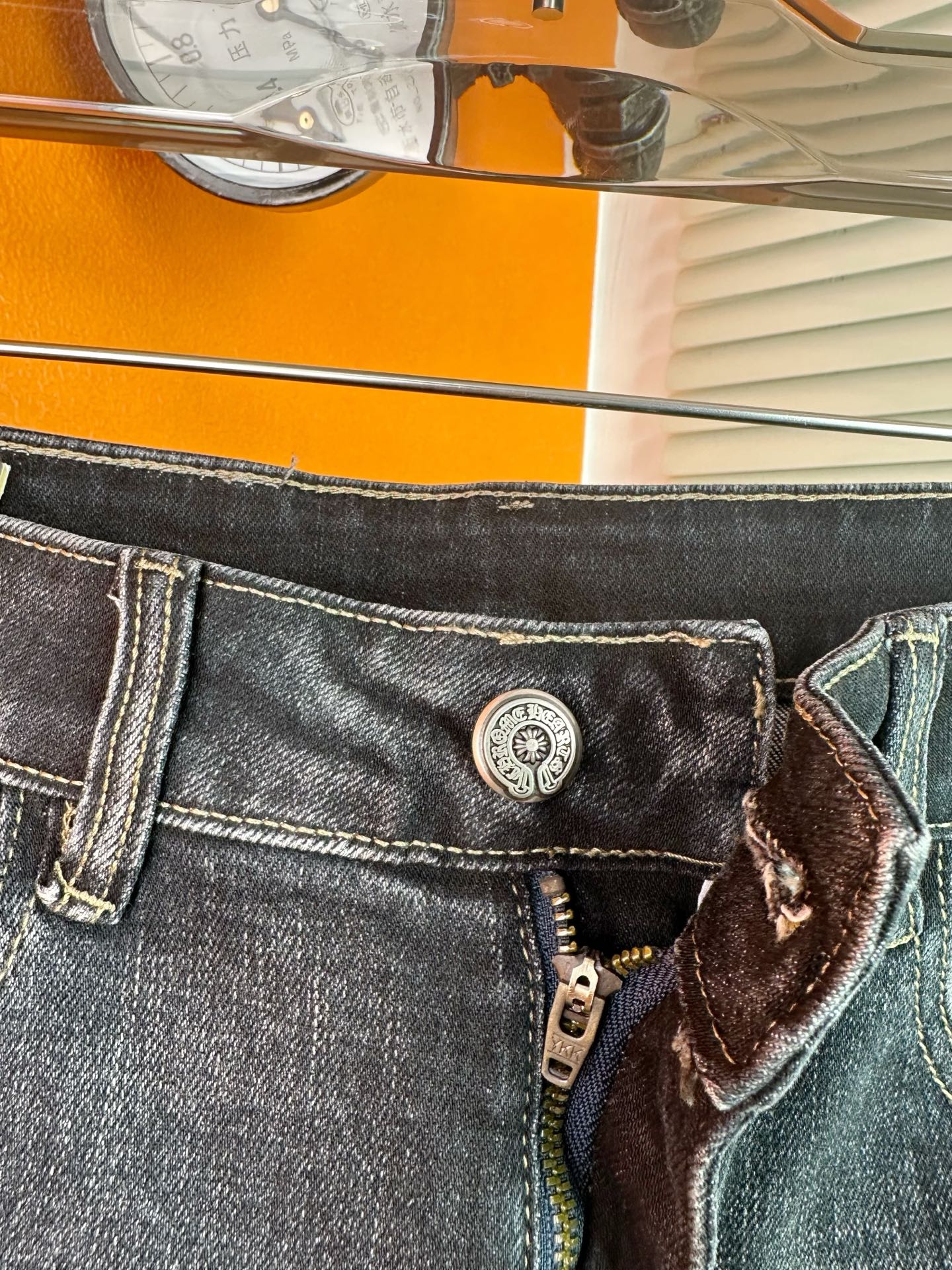 P300 クラシックスタイル 男性用ダメージデニムパンツ 弾力性あり