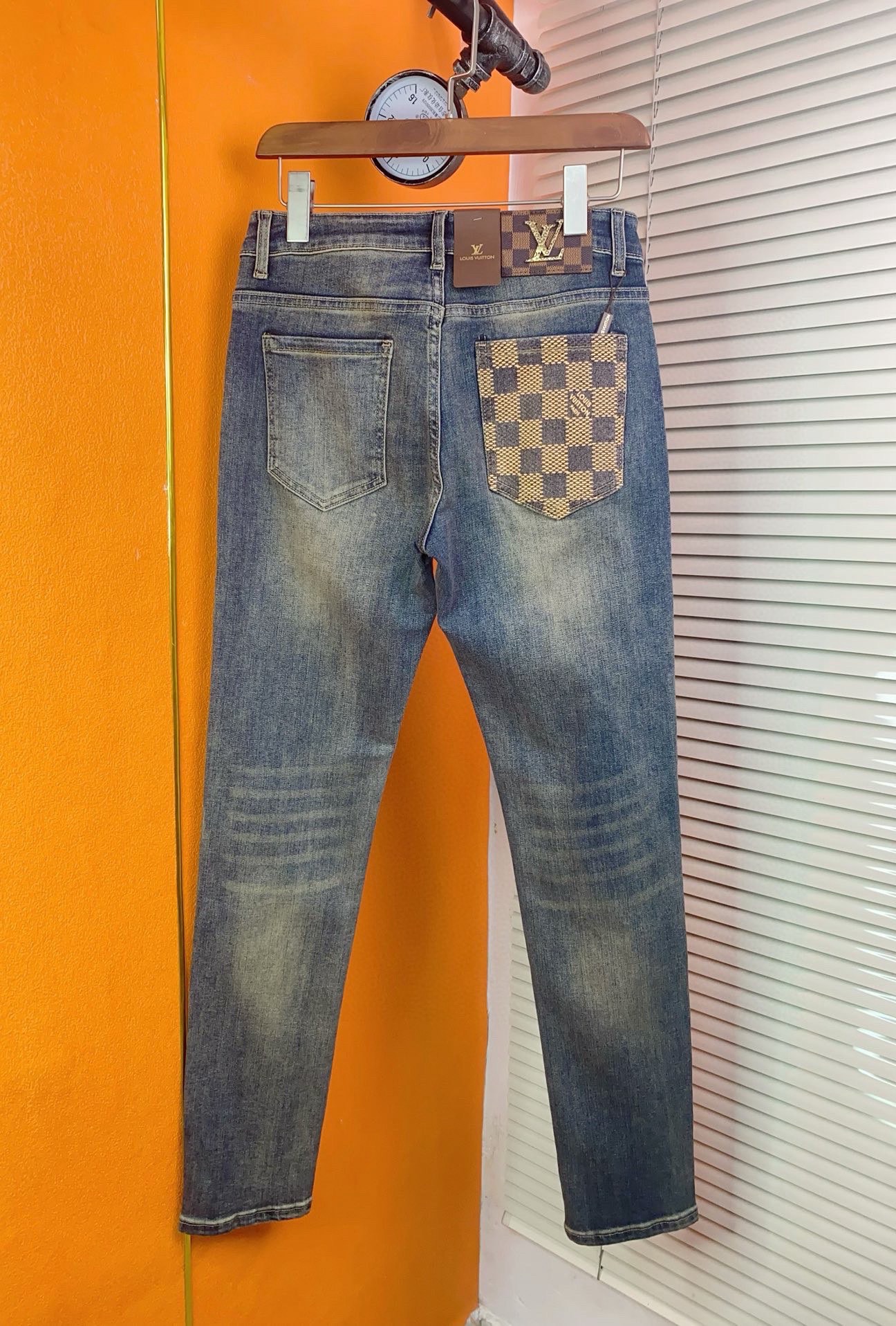 LVスタイル メンズ ファッション デニムパンツ スリムフィット