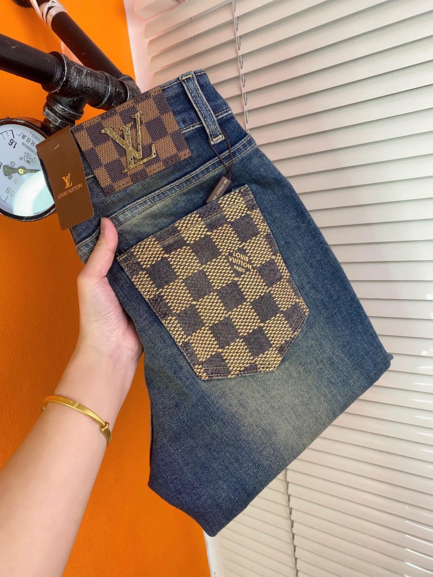 LVスタイル メンズ ファッション デニムパンツ スリムフィット