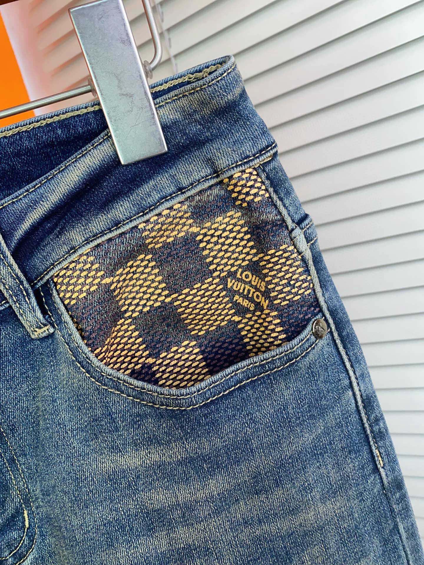 LVスタイル メンズ ファッション デニムパンツ スリムフィット