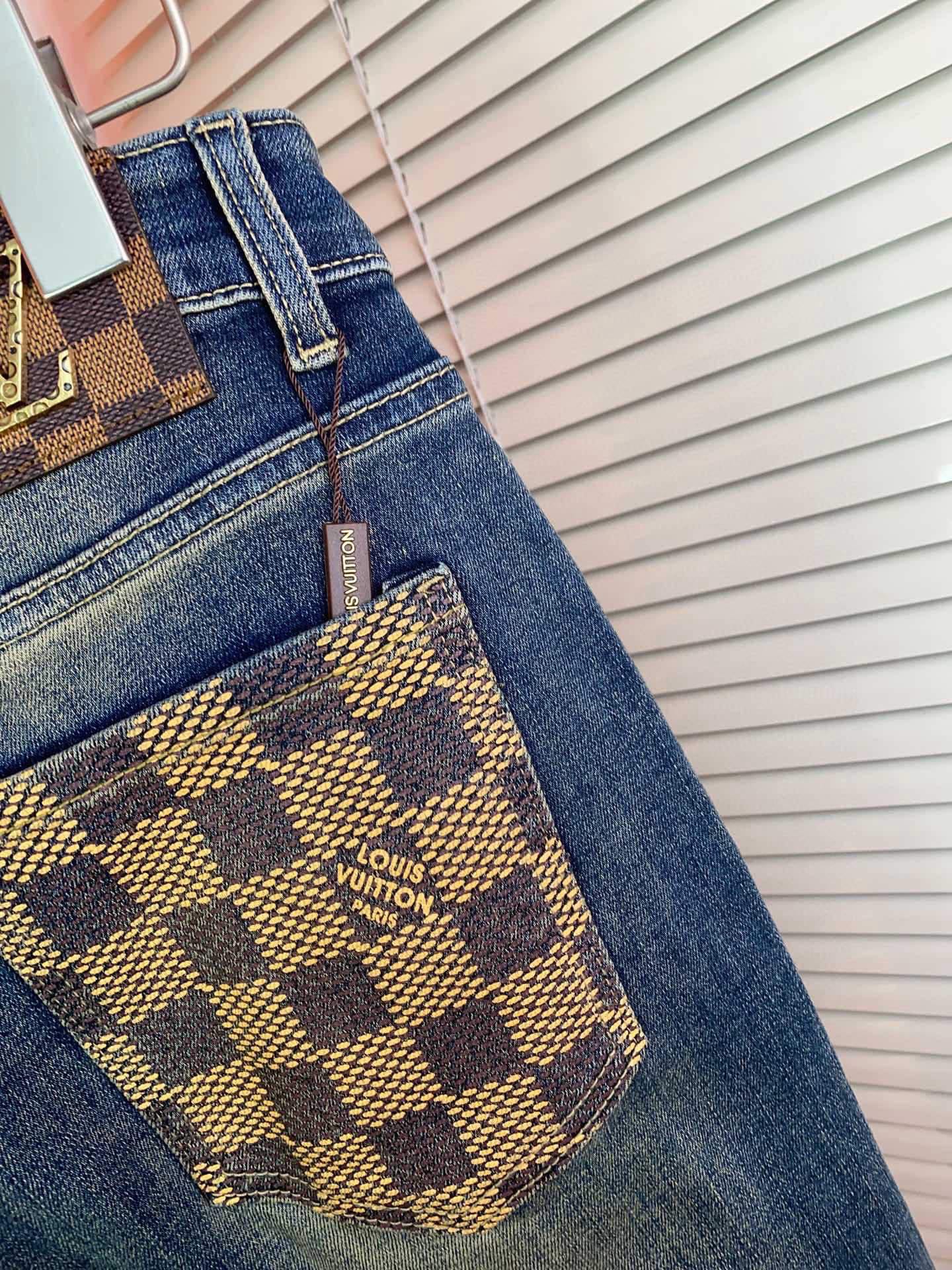 LVスタイル メンズ ファッション デニムパンツ スリムフィット