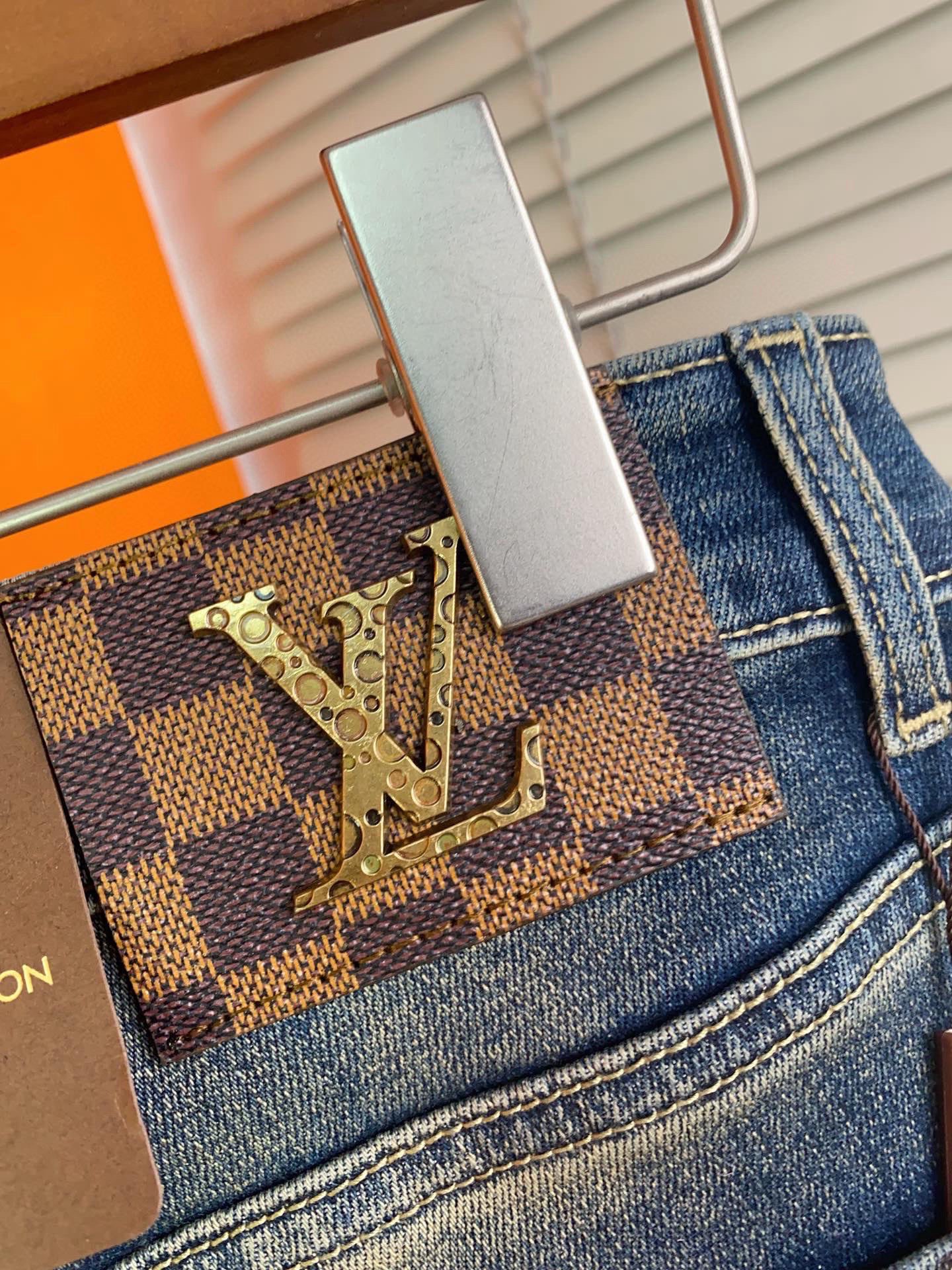 LVスタイル メンズ ファッション デニムパンツ スリムフィット