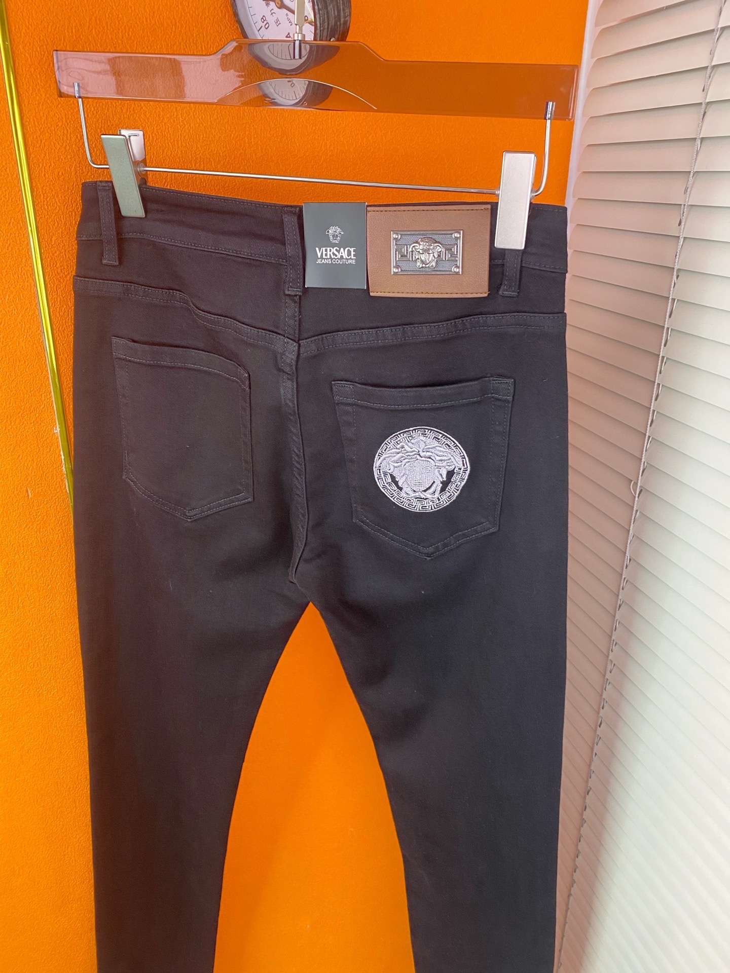 范思哲 メンズ 牛仔裤 弾力修身小脚 秋冬新作