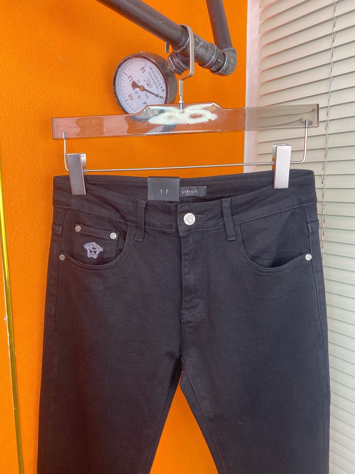 范思哲 メンズ 牛仔裤 弾力修身小脚 秋冬新作