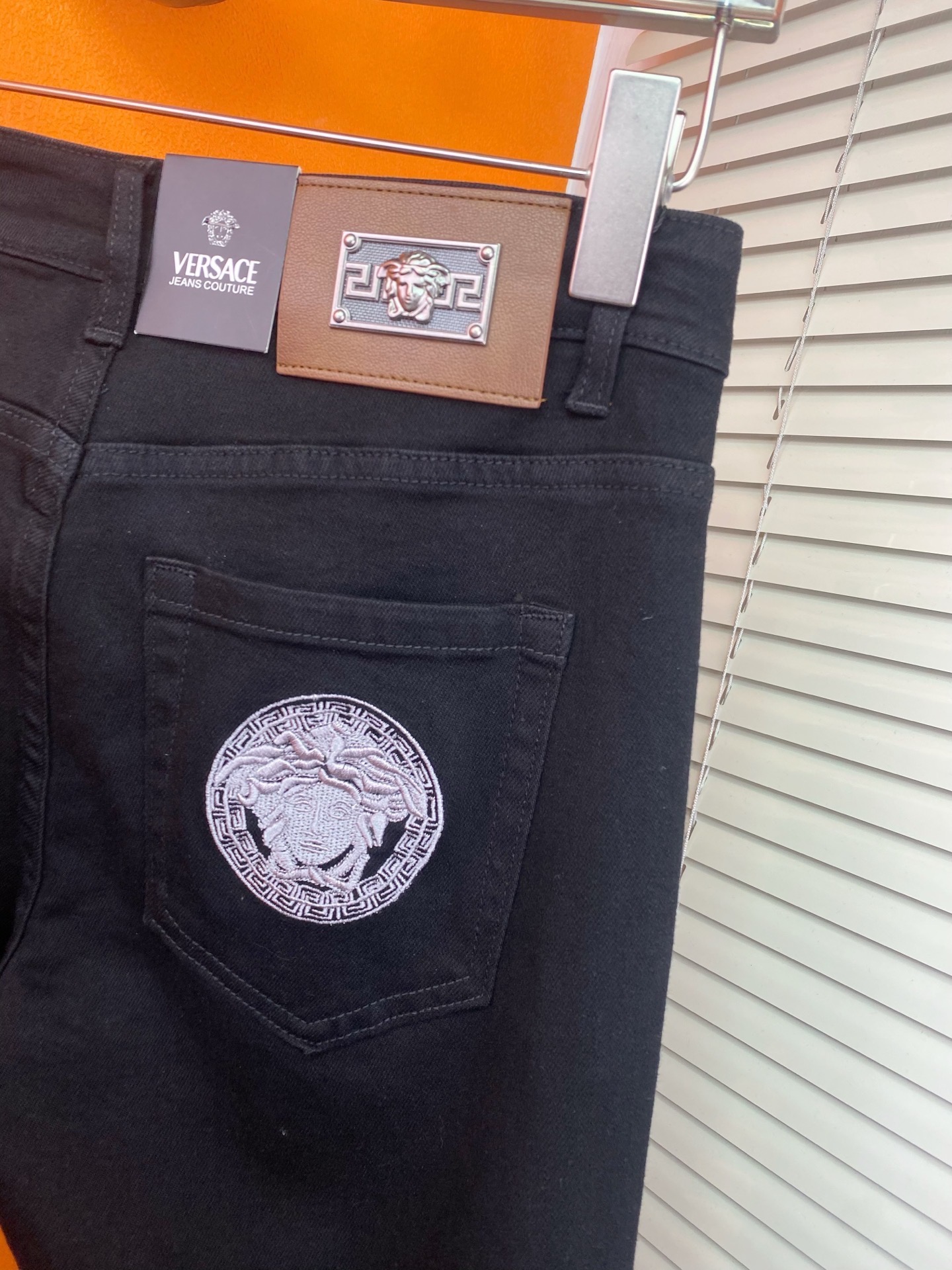 范思哲 メンズ 牛仔裤 弾力修身小脚 秋冬新作