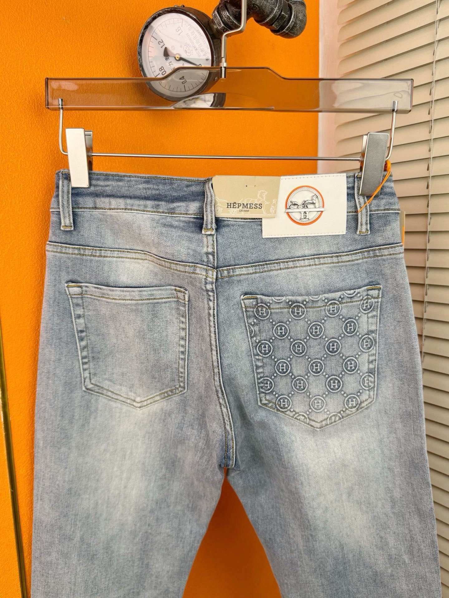 愛馬仕スタイルのファッション牛仔パンツ - 秋冬新作・修身タイプ