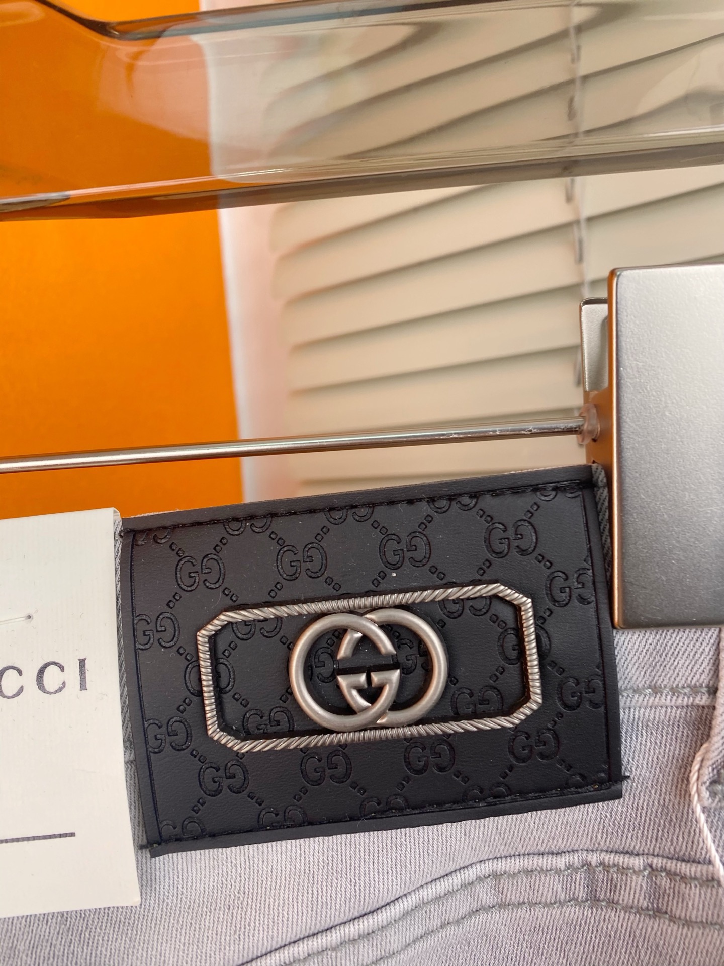 Gucciスタイルのファッショナブルなメンズデニムパンツ - 秋冬の新作