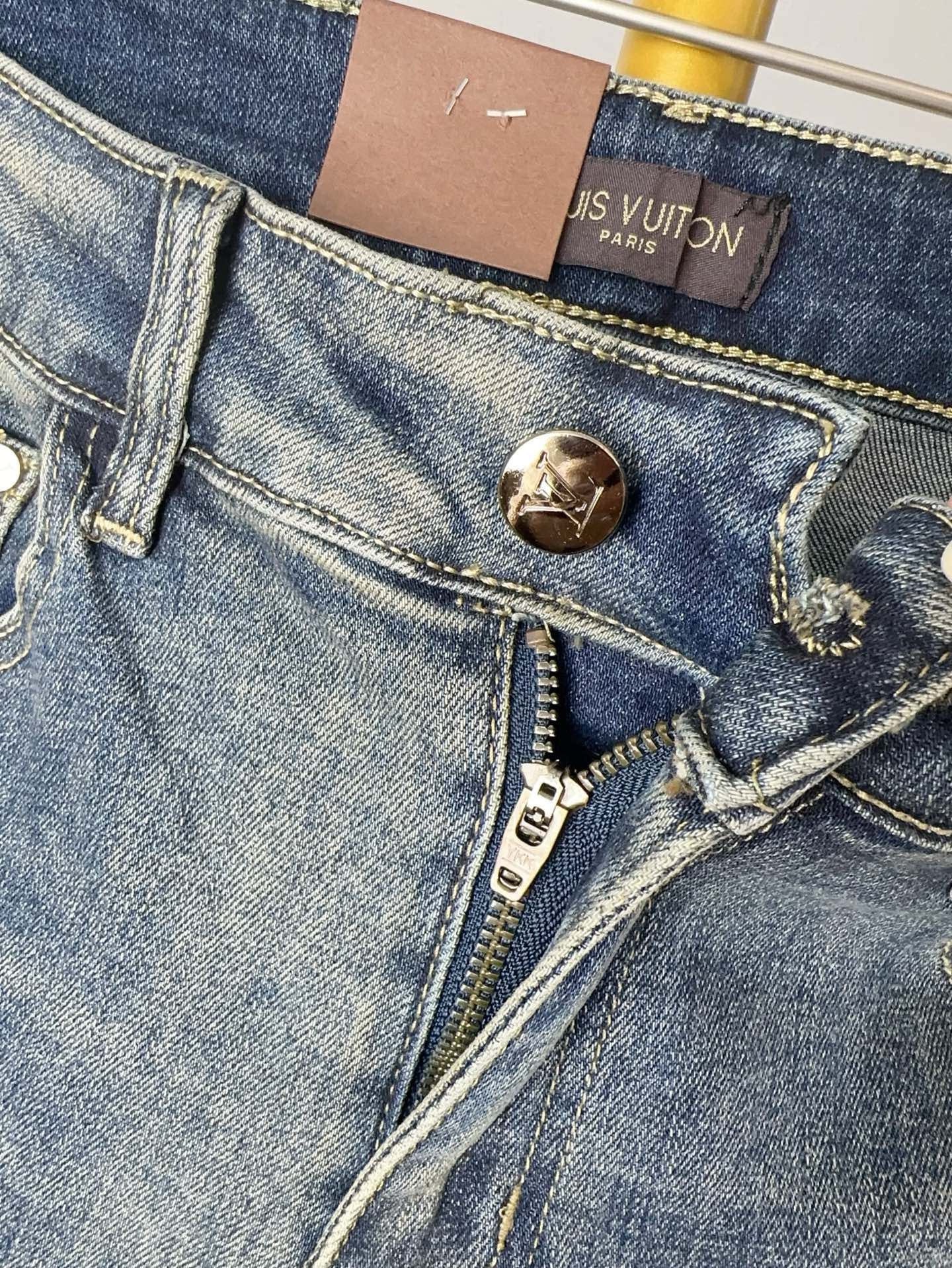 LV 秋冬新作 メンズファッション スリムフィットデニムパンツ