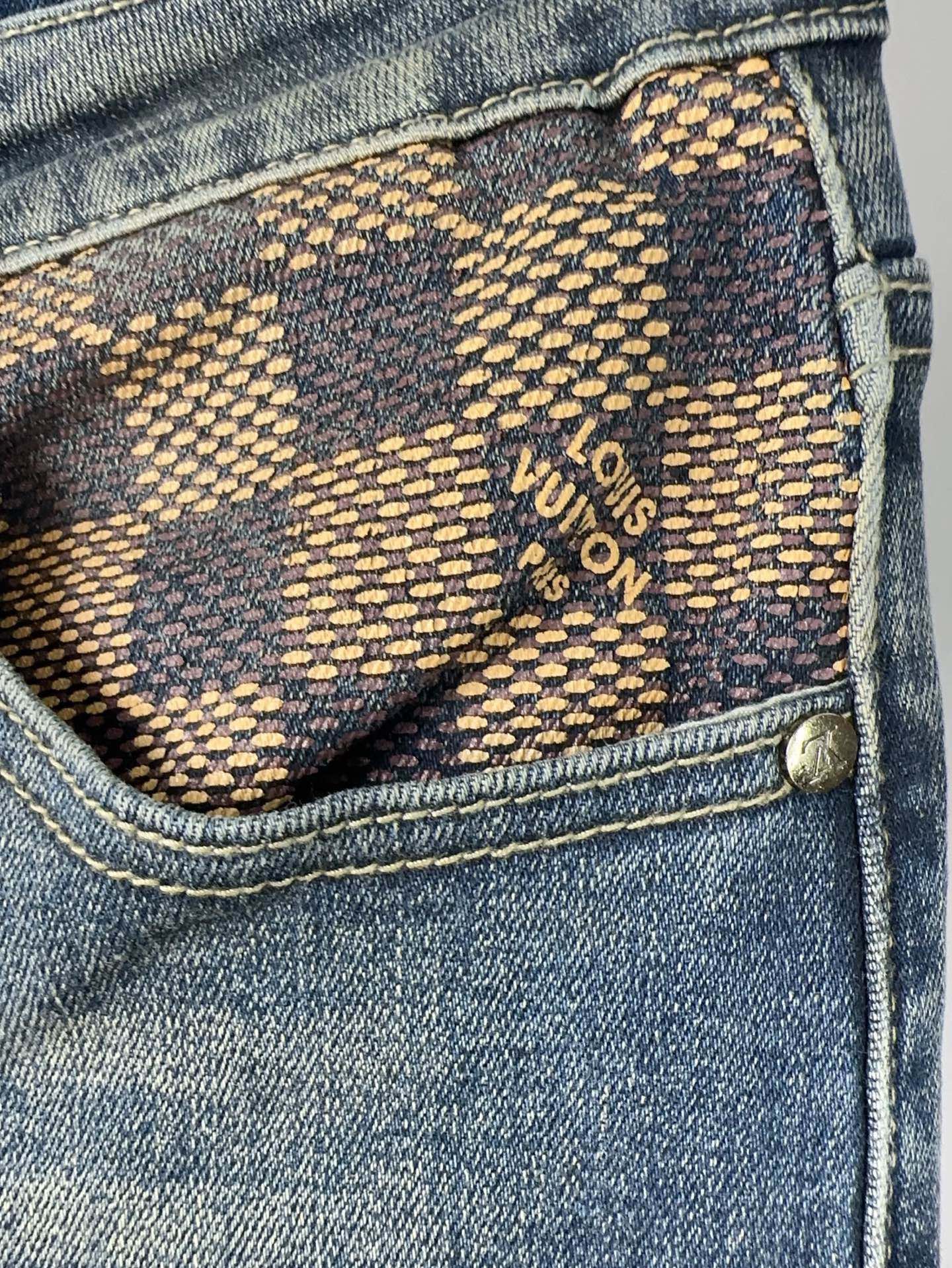 LV 秋冬新作 メンズファッション スリムフィットデニムパンツ