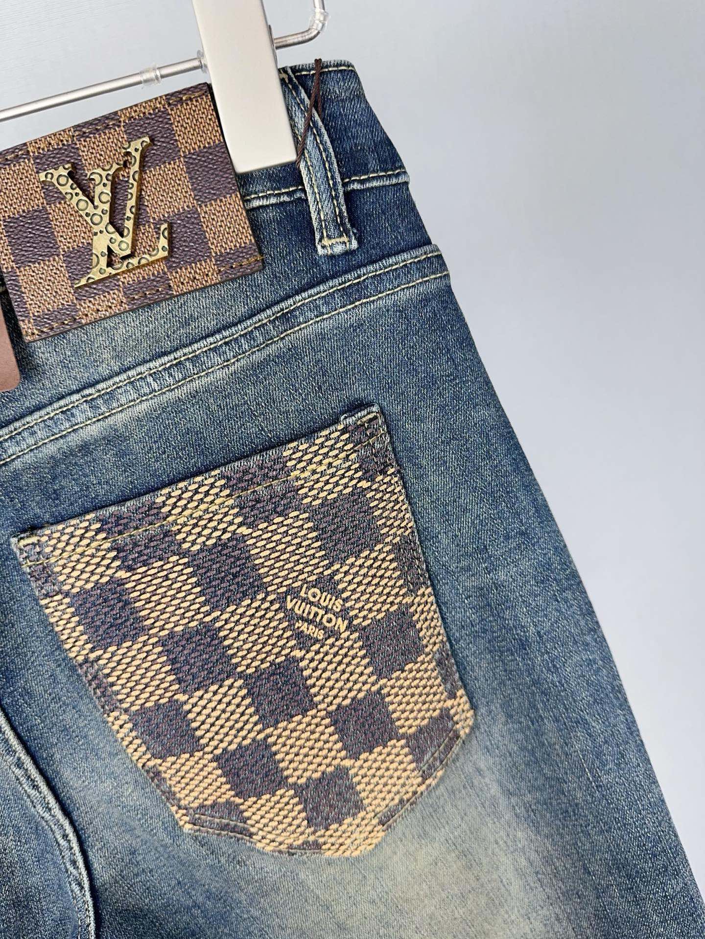 LV 秋冬新作 メンズファッション スリムフィットデニムパンツ